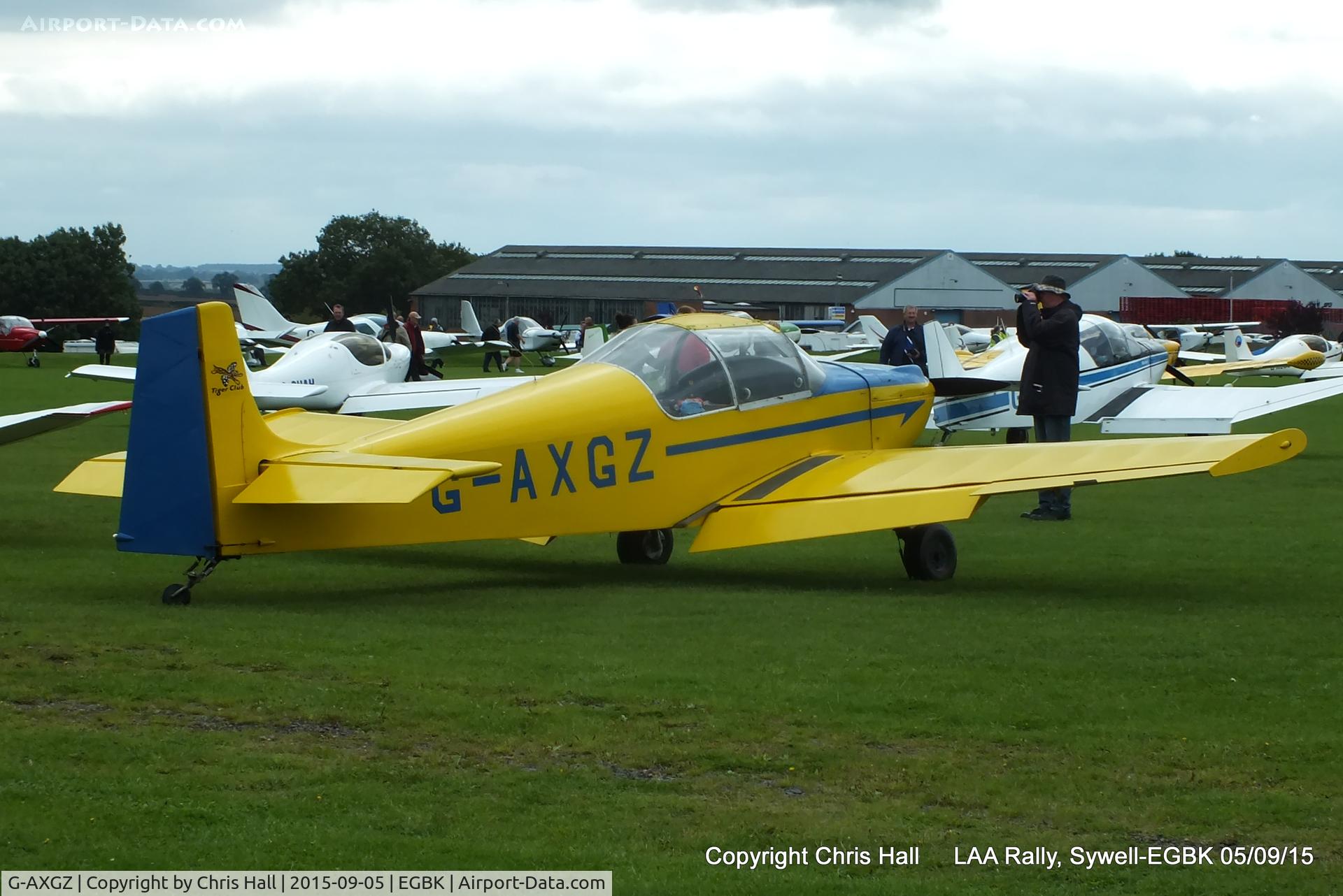 G-AXGZ, 1970 Rollason Druine D-62B Condor C/N RAE/643, at the LAA Rally 2015, Sywell