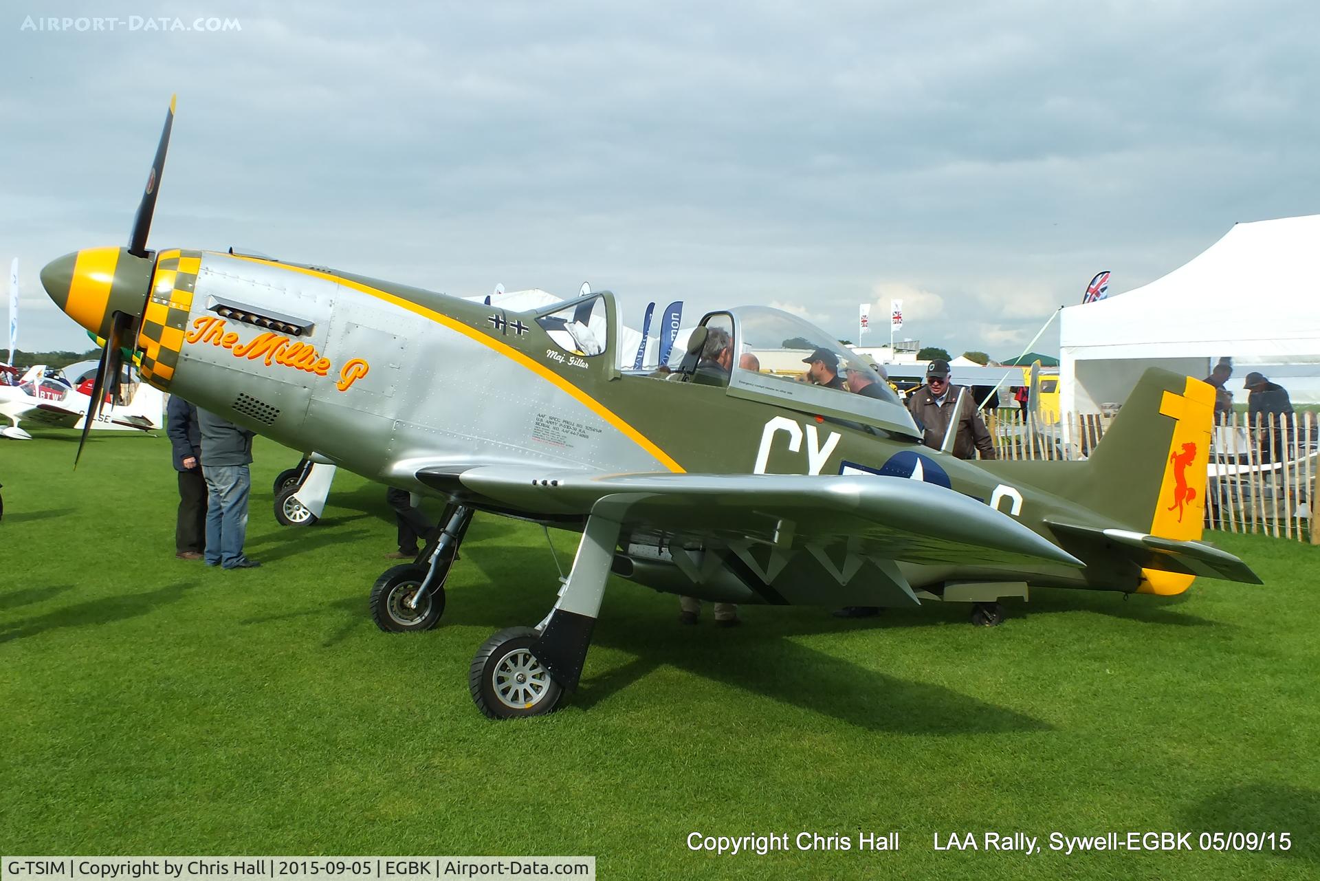G-TSIM, 2012 Titan T-51 Mustang C/N LAA 355-14964, at the LAA Rally 2015, Sywell