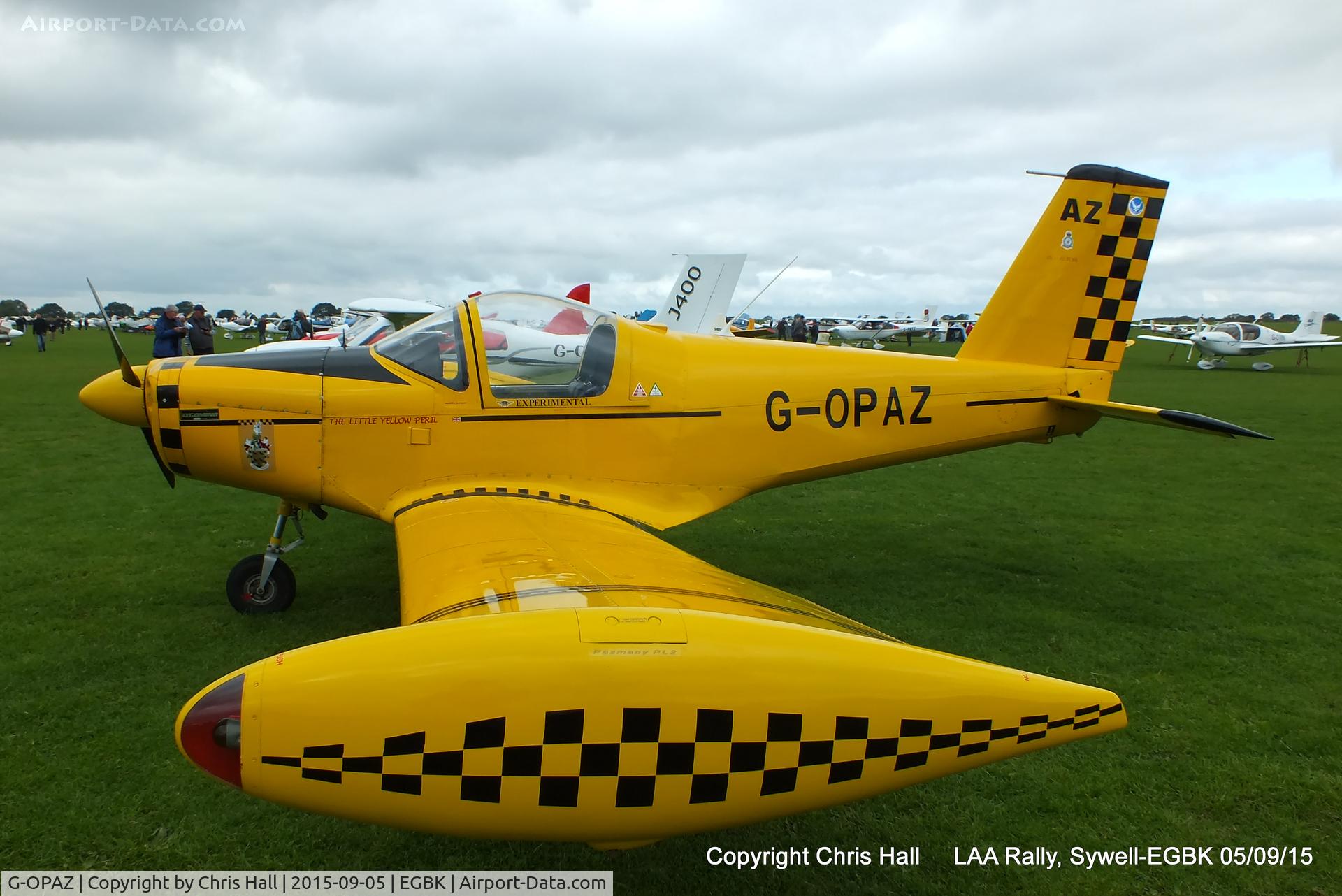 G-OPAZ, 2001 Pazmany PL-2 C/N PFA 069-10673, at the LAA Rally 2015, Sywell