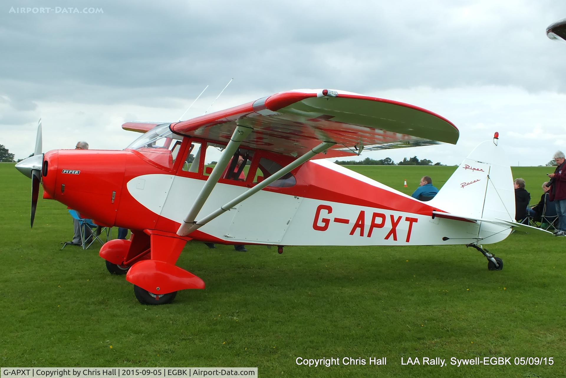 G-APXT, 1956 Piper PA-22-150 Caribbean C/N 22-3854, at the LAA Rally 2015, Sywell