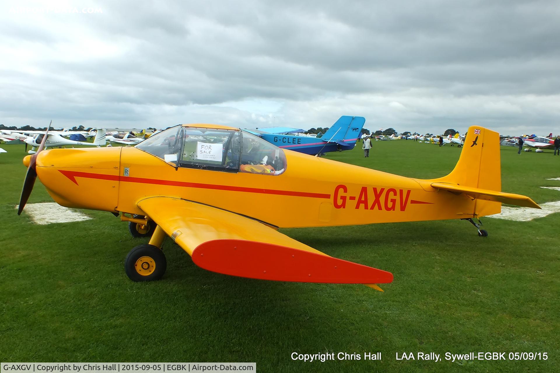G-AXGV, 1970 Rollason Druine D-62B Condor C/N RAE/641, at the LAA Rally 2015, Sywell