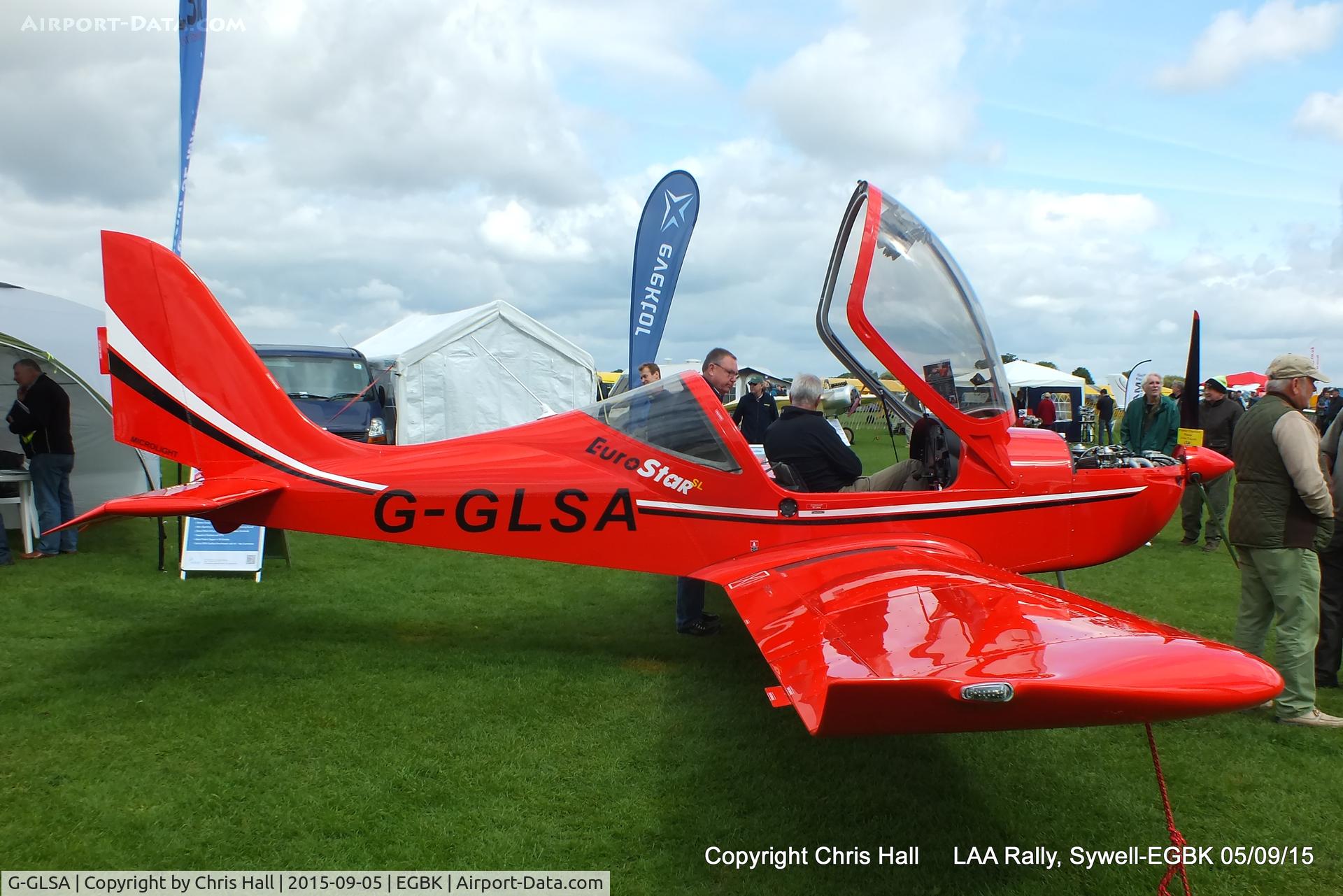 G-GLSA, 2015 Evektor EV-97 Eurostar SL C/N 2014-4216, at the LAA Rally 2015, Sywell