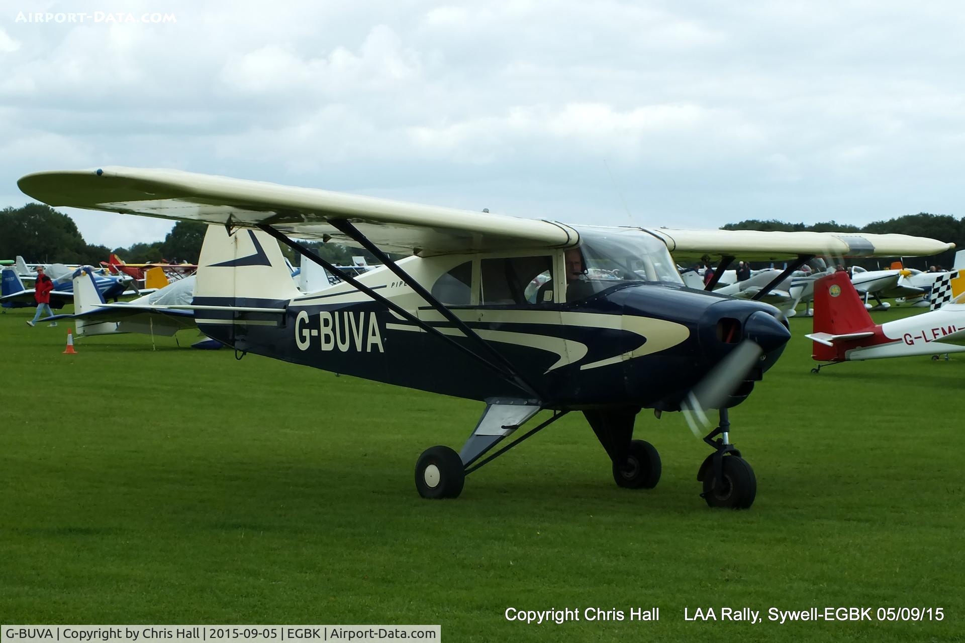 G-BUVA, 1959 Piper PA-22-135 Tri-Pacer C/N 22-1301, at the LAA Rally 2015, Sywell