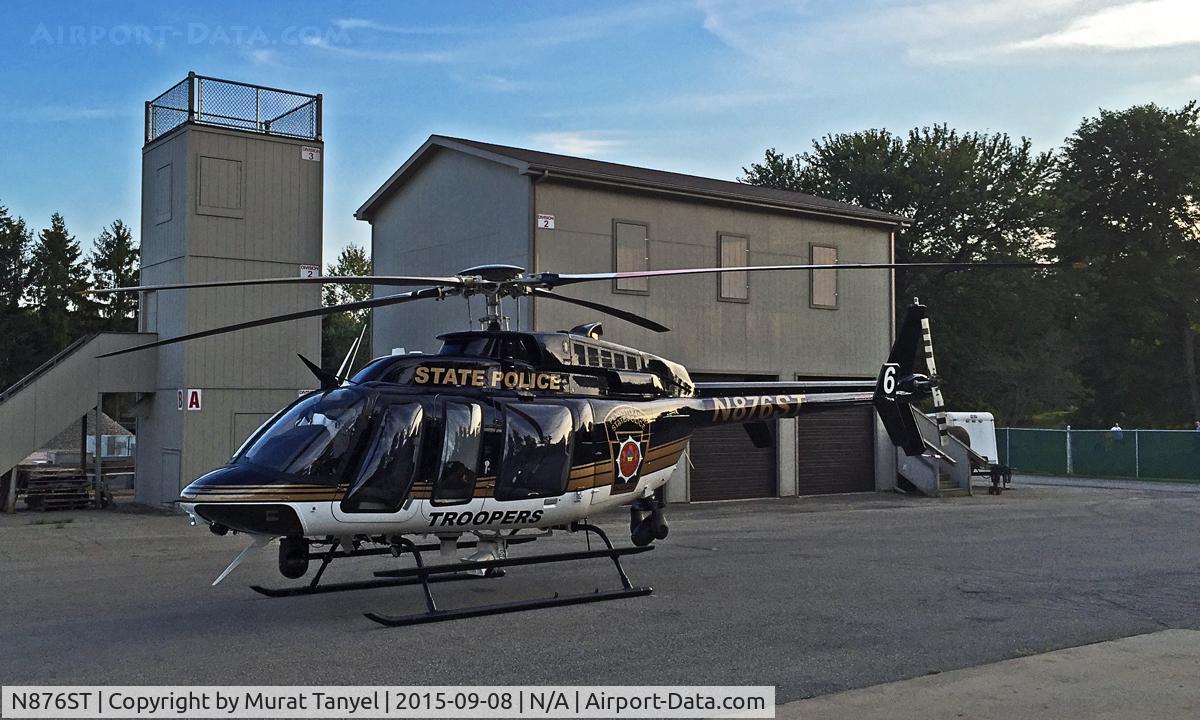 N876ST, 2013 Bell 407 C/N 54450, At Neshannock Fire Hall