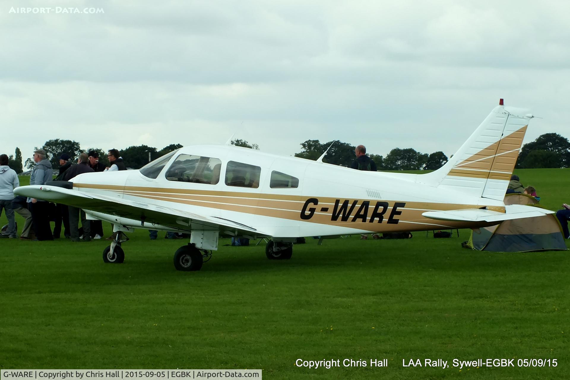 G-WARE, 1984 Piper PA-28-161 Cherokee Warrior II C/N 28-8416080, at the LAA Rally 2015, Sywell