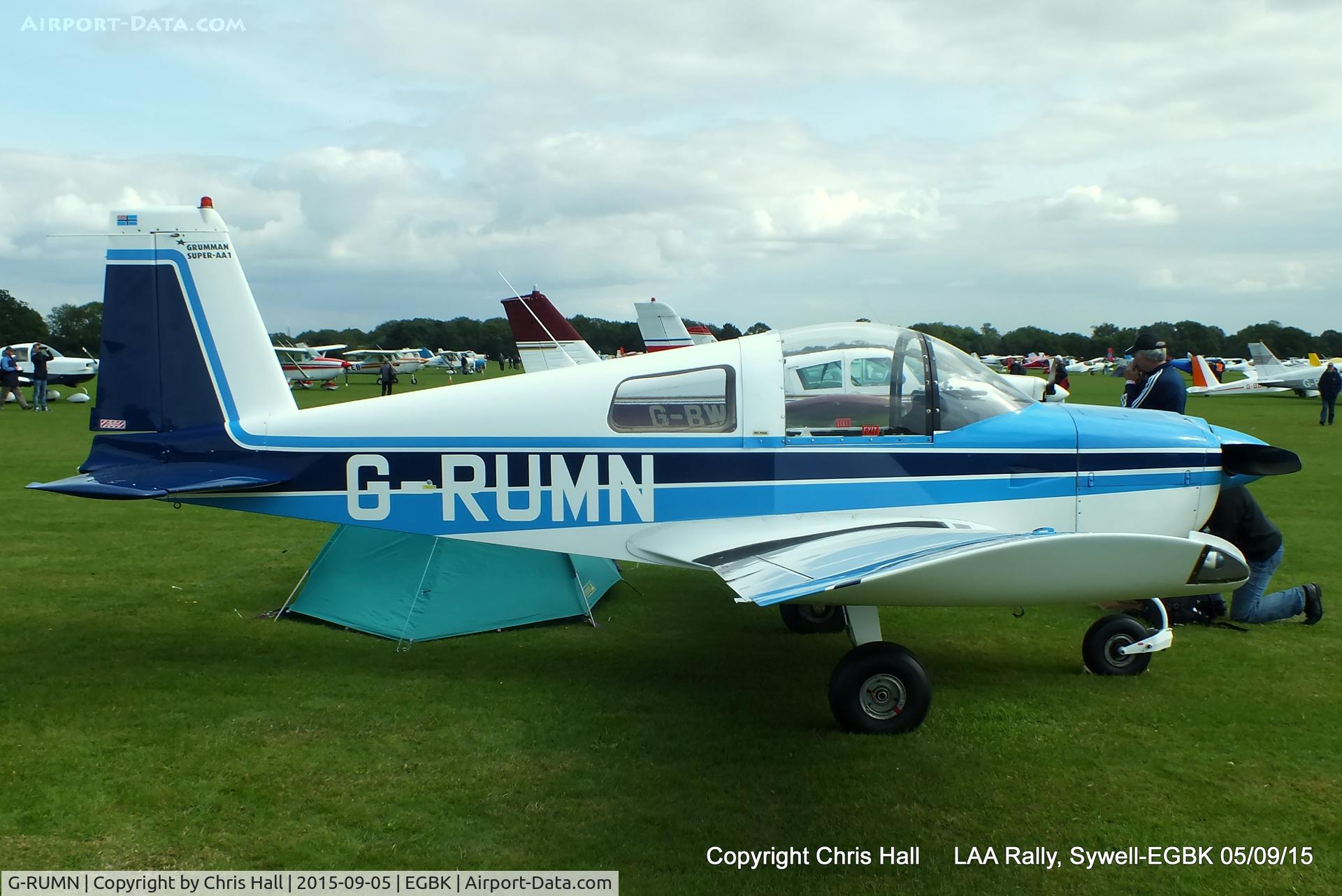G-RUMN, 1971 American Aviation AA-1A Trainer C/N AA1A-0086, at the LAA Rally 2015, Sywell
