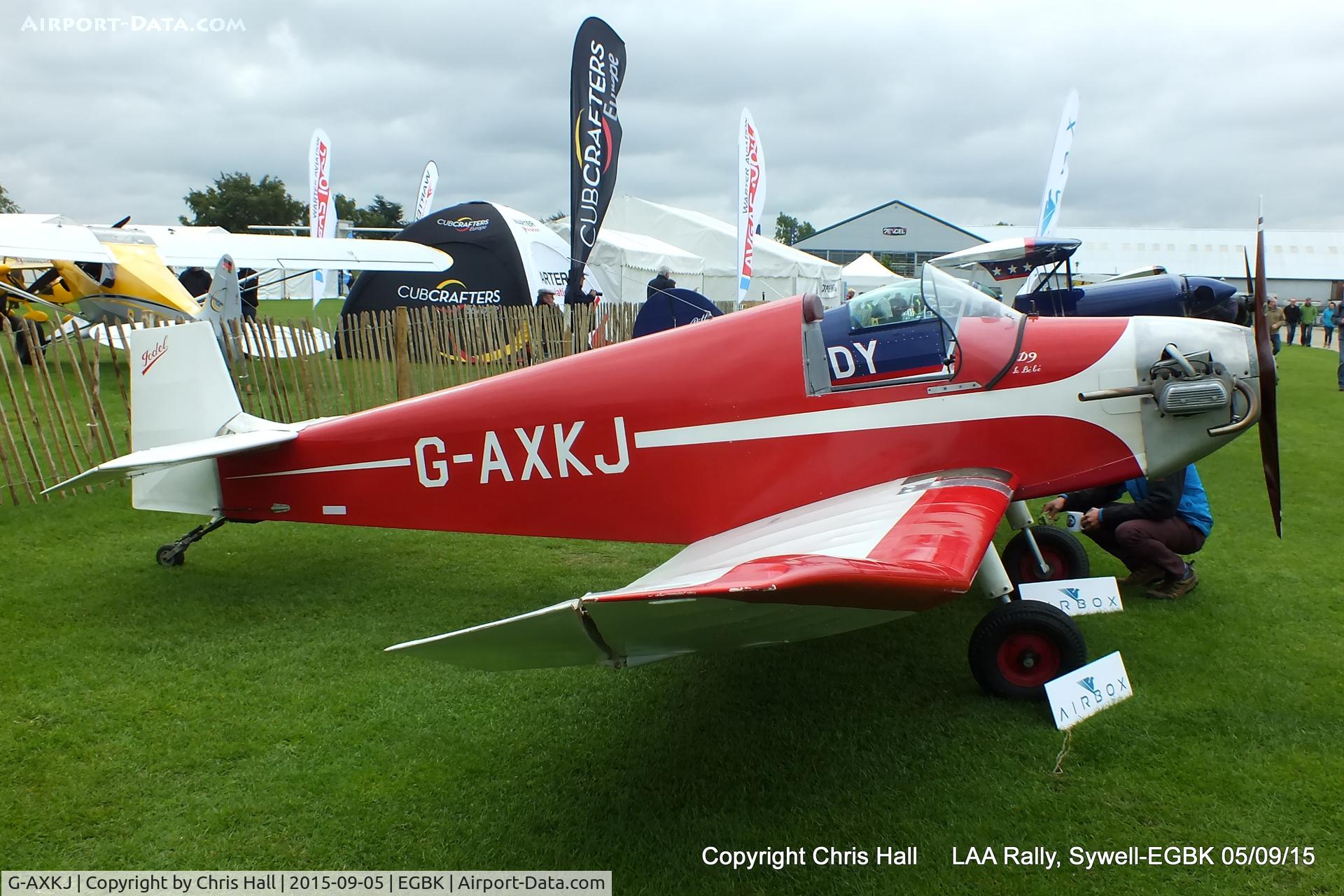 G-AXKJ, 1970 Jodel D-9 Bebe C/N PFA 941, at the LAA Rally 2015, Sywell
