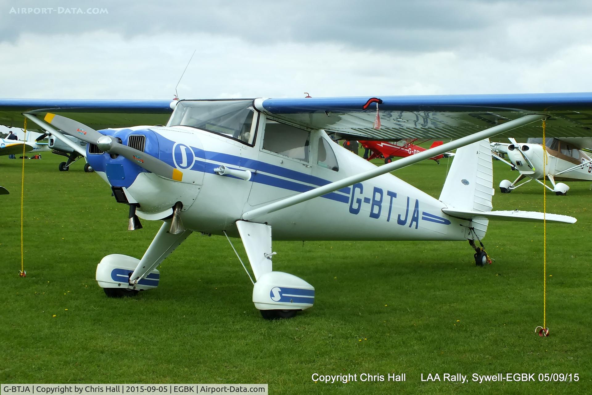 G-BTJA, 1947 Luscombe 8E Silvaire C/N 5037, at the LAA Rally 2015, Sywell