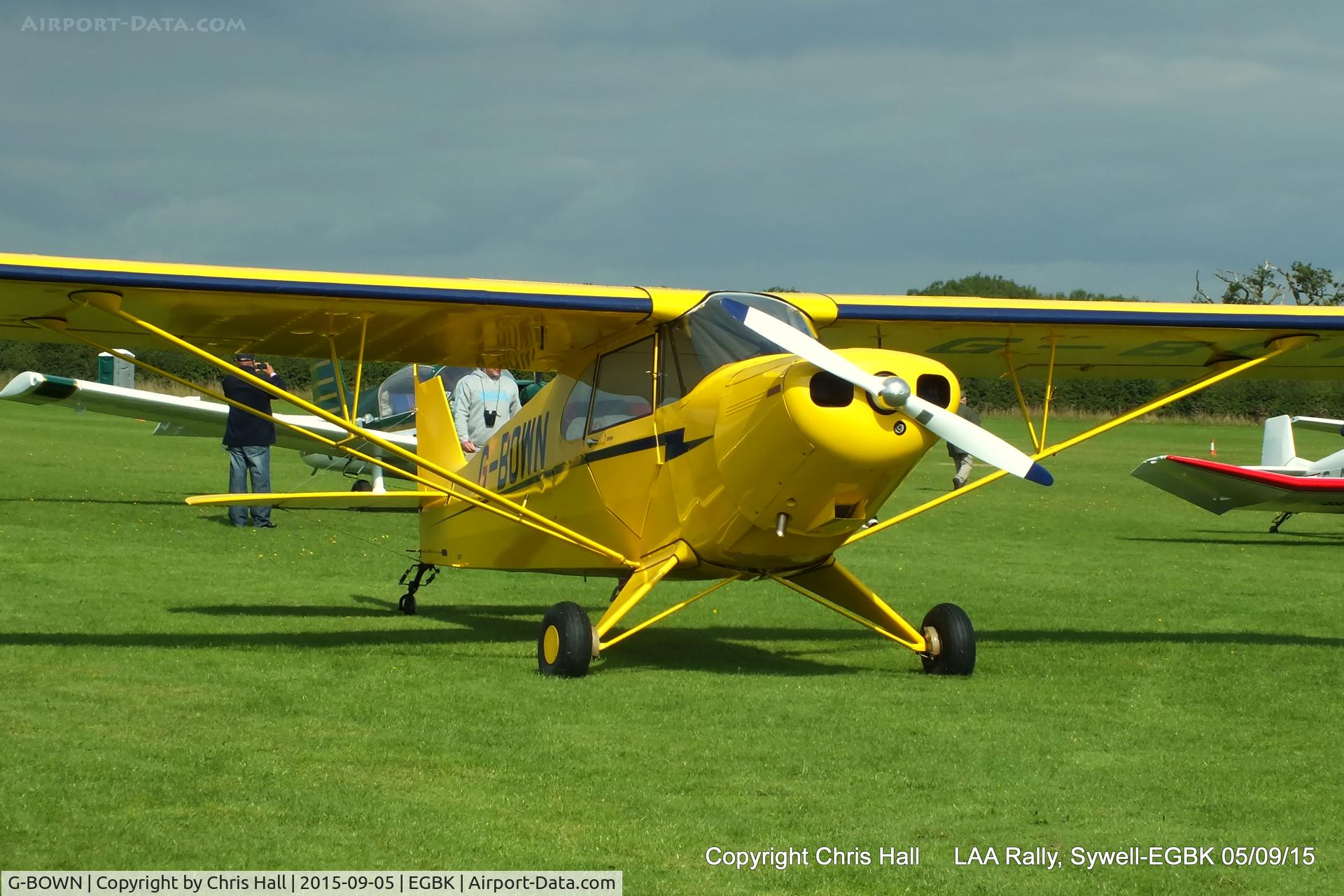 G-BOWN, 1947 Piper PA-12 Super Cruiser C/N 12-1912, at the LAA Rally 2015, Sywell