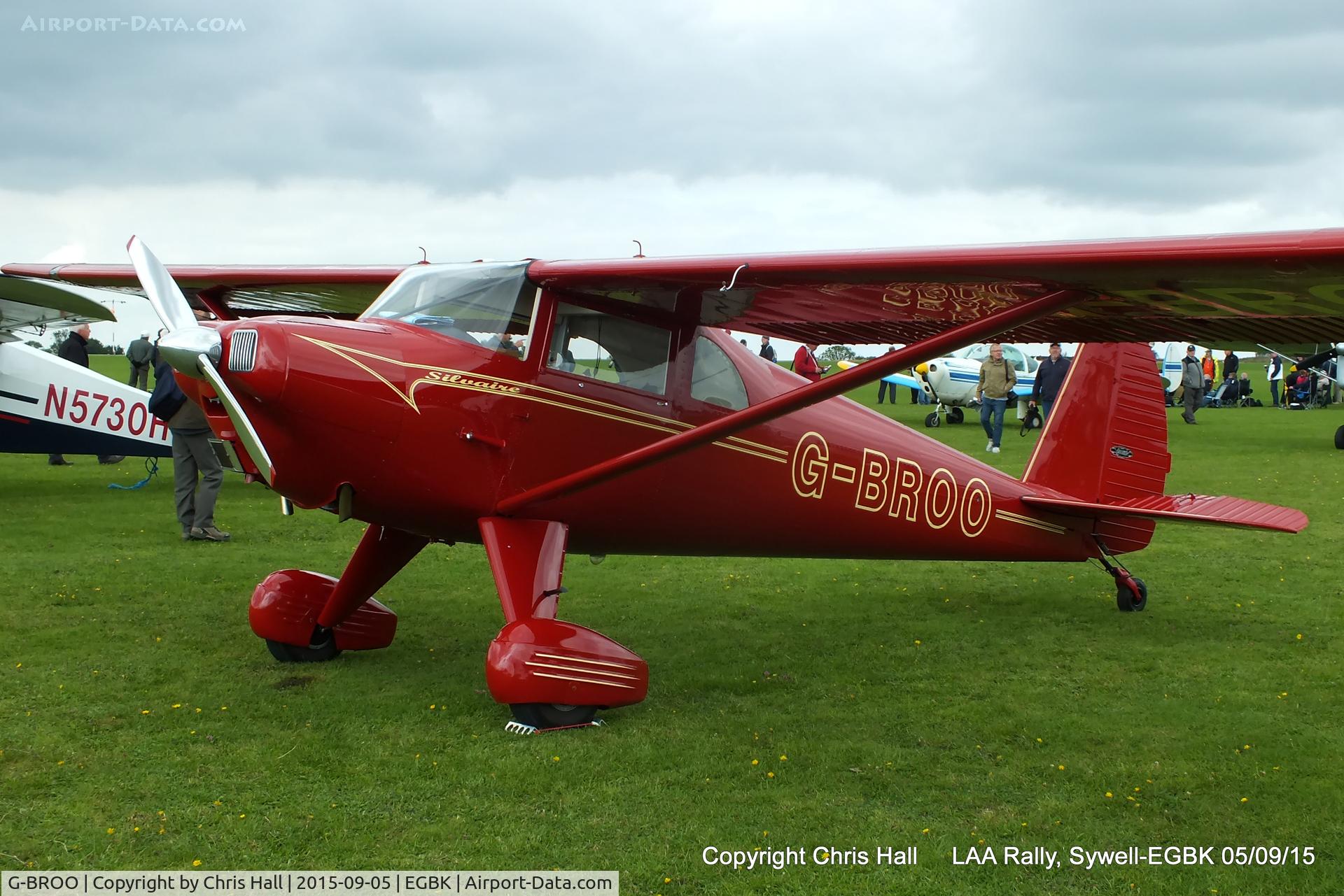 G-BROO, 1948 Luscombe 8E Silvaire C/N 6154, at the LAA Rally 2015, Sywell