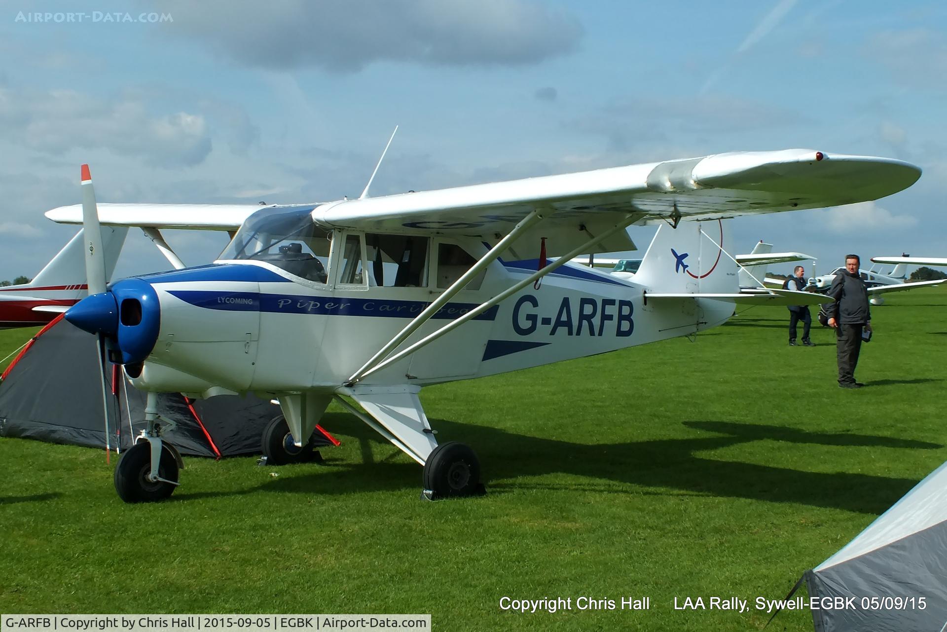 G-ARFB, 1960 Piper PA-22-150 Caribbean C/N 22-7518, at the LAA Rally 2015, Sywell