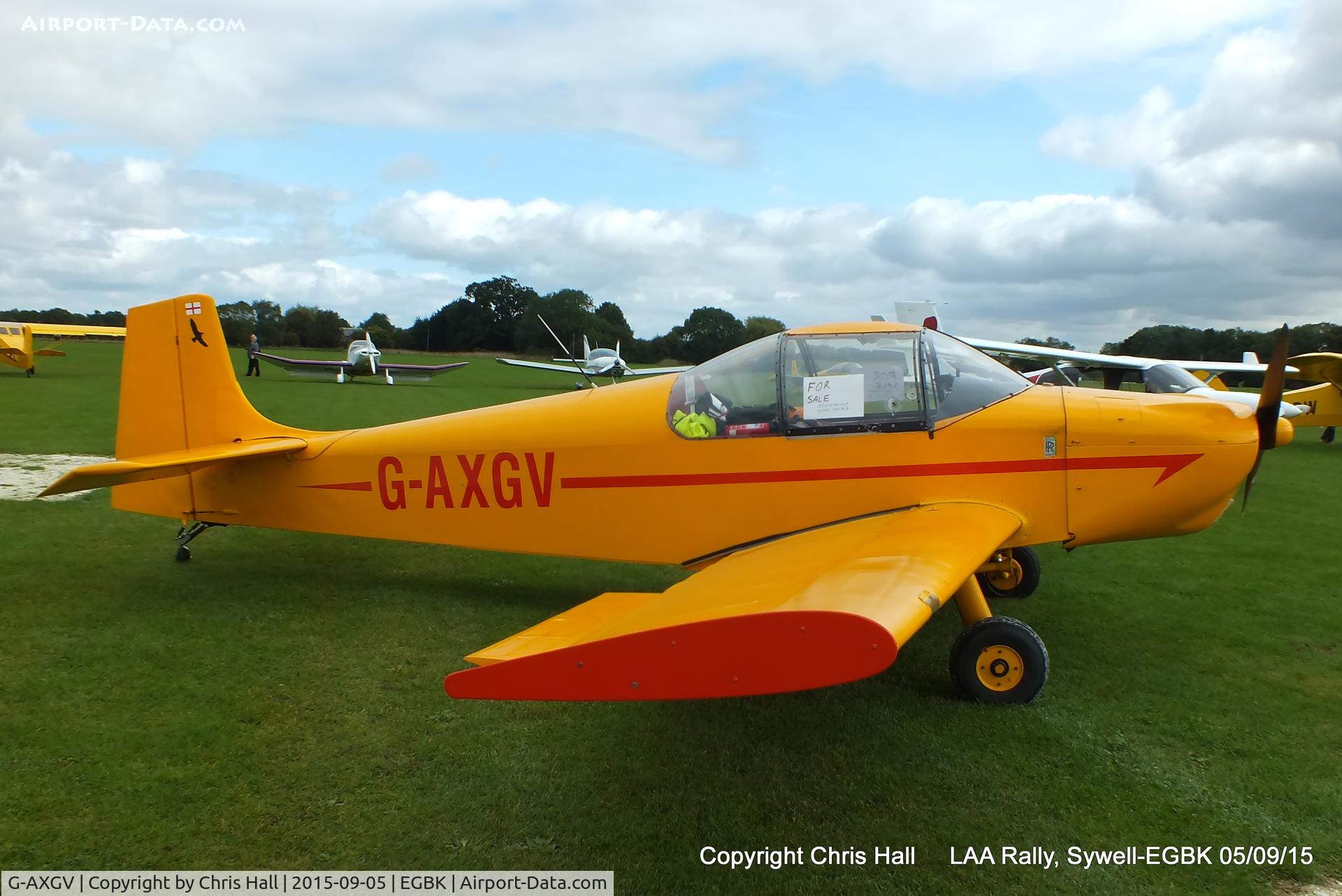 G-AXGV, 1970 Rollason Druine D-62B Condor C/N RAE/641, at the LAA Rally 2015, Sywell