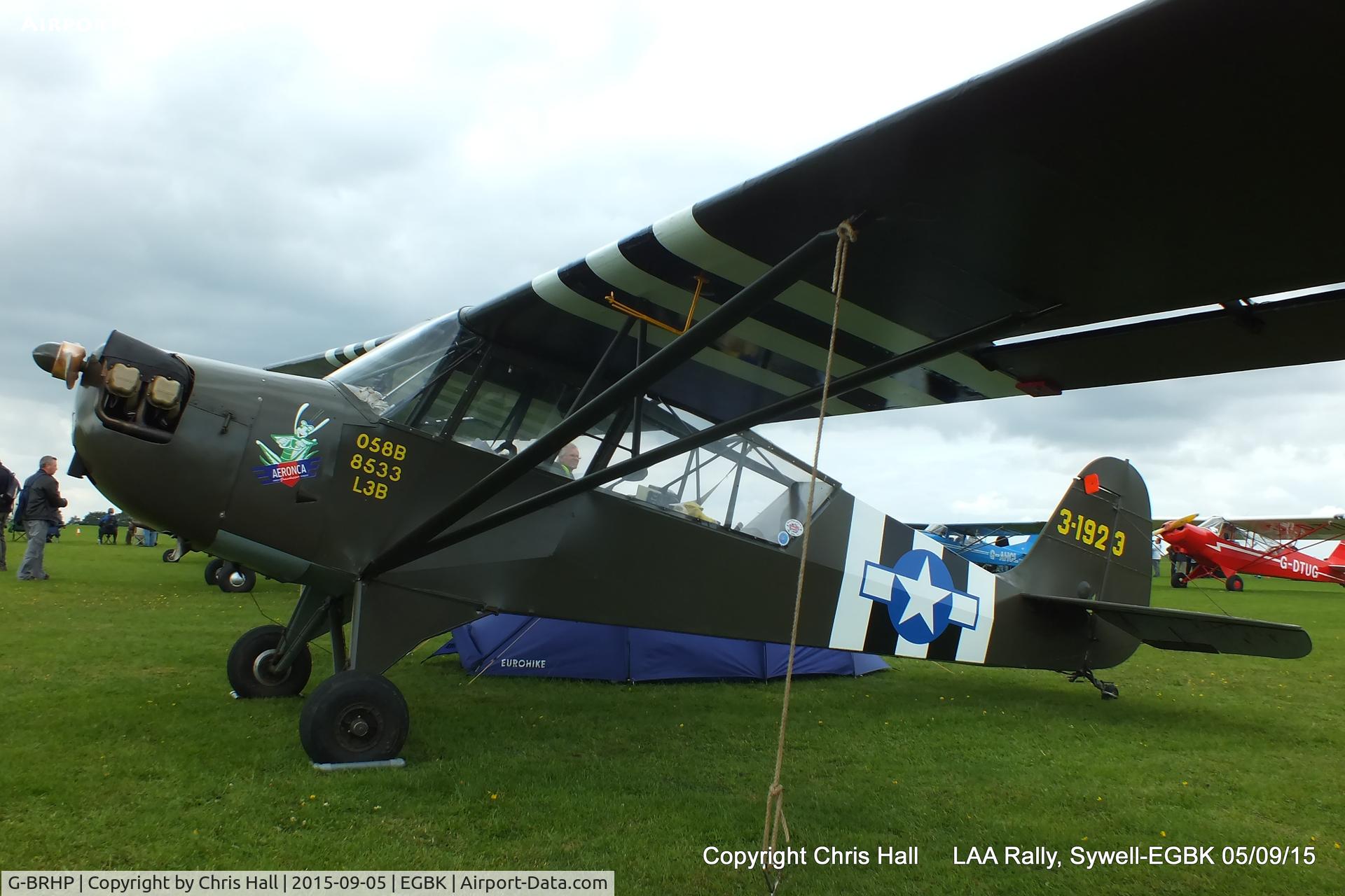 G-BRHP, 1942 Aeronca O-58B Defender C/N 058B-8533, at the LAA Rally 2015, Sywell