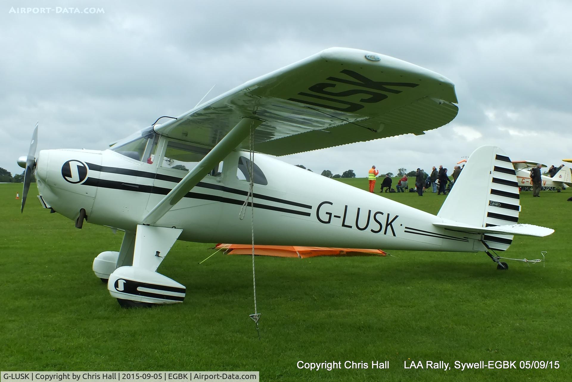 G-LUSK, 1947 Luscombe 8F Silvaire C/N 3795, at the LAA Rally 2015, Sywell