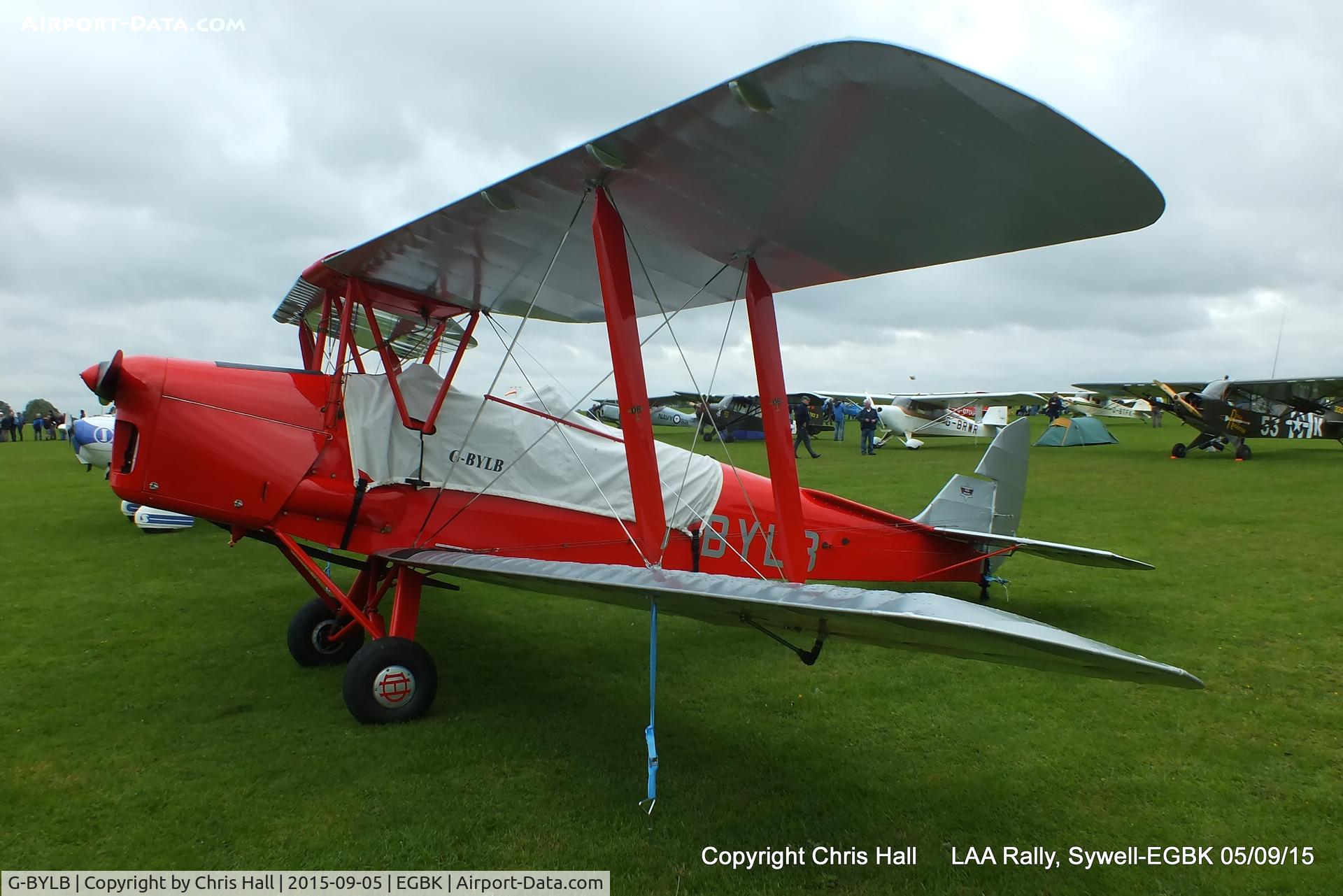 G-BYLB, 1940 De Havilland DH-82A Tiger Moth II C/N 83286, at the LAA Rally 2015, Sywell