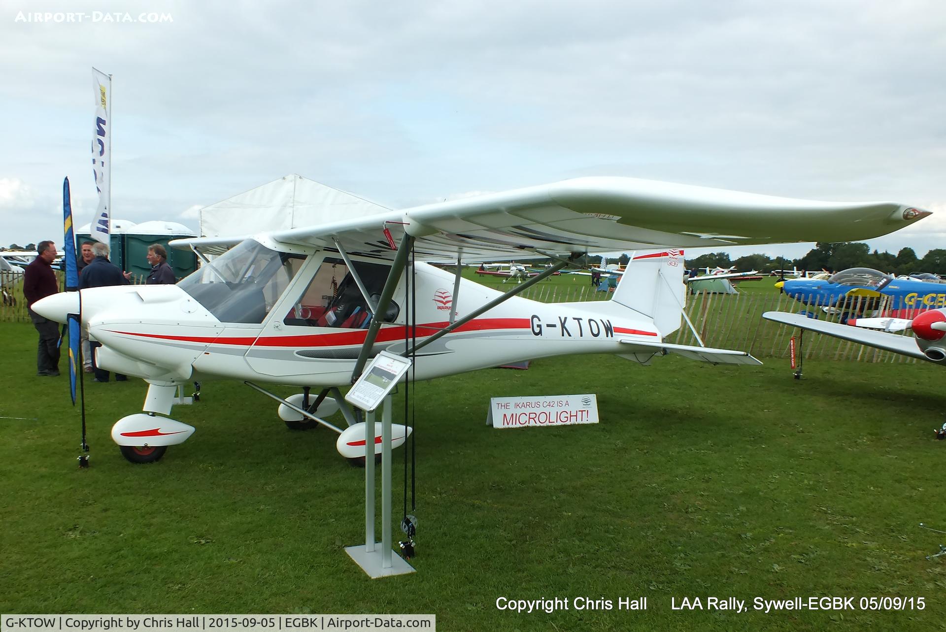 G-KTOW, 2013 Comco Ikarus C42 FB100 Bravo C/N 1311-7287, at the LAA Rally 2015, Sywell