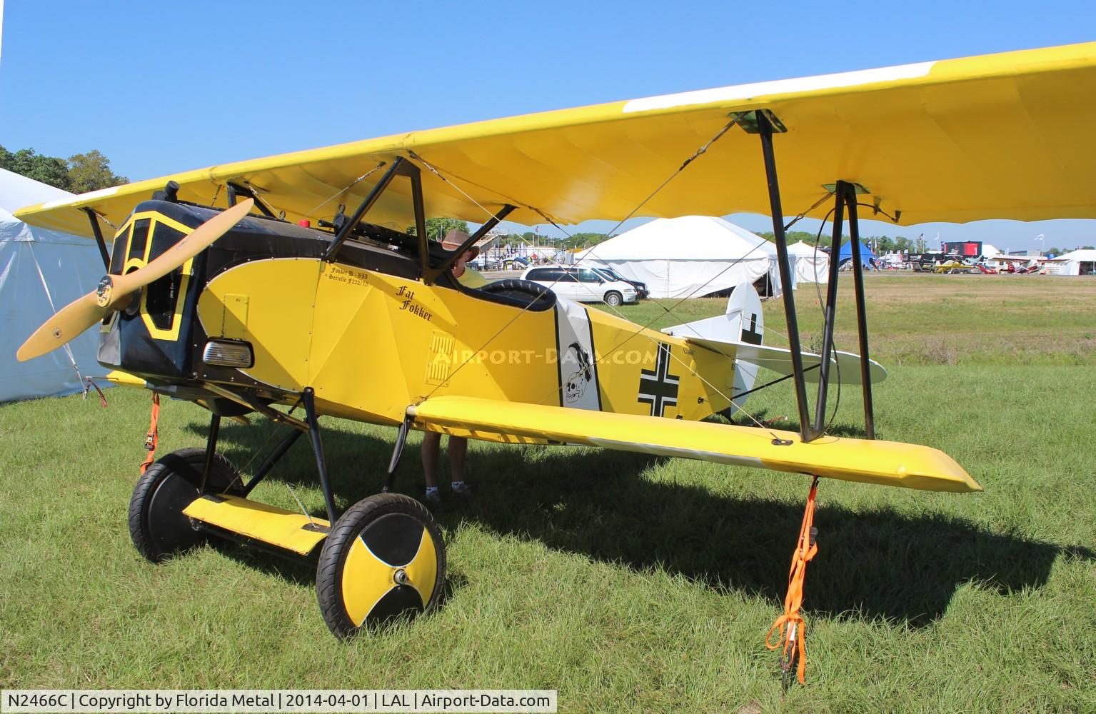N2466C, 2012 Fokker D-VII Replica C/N 111022, Fokker D-VII