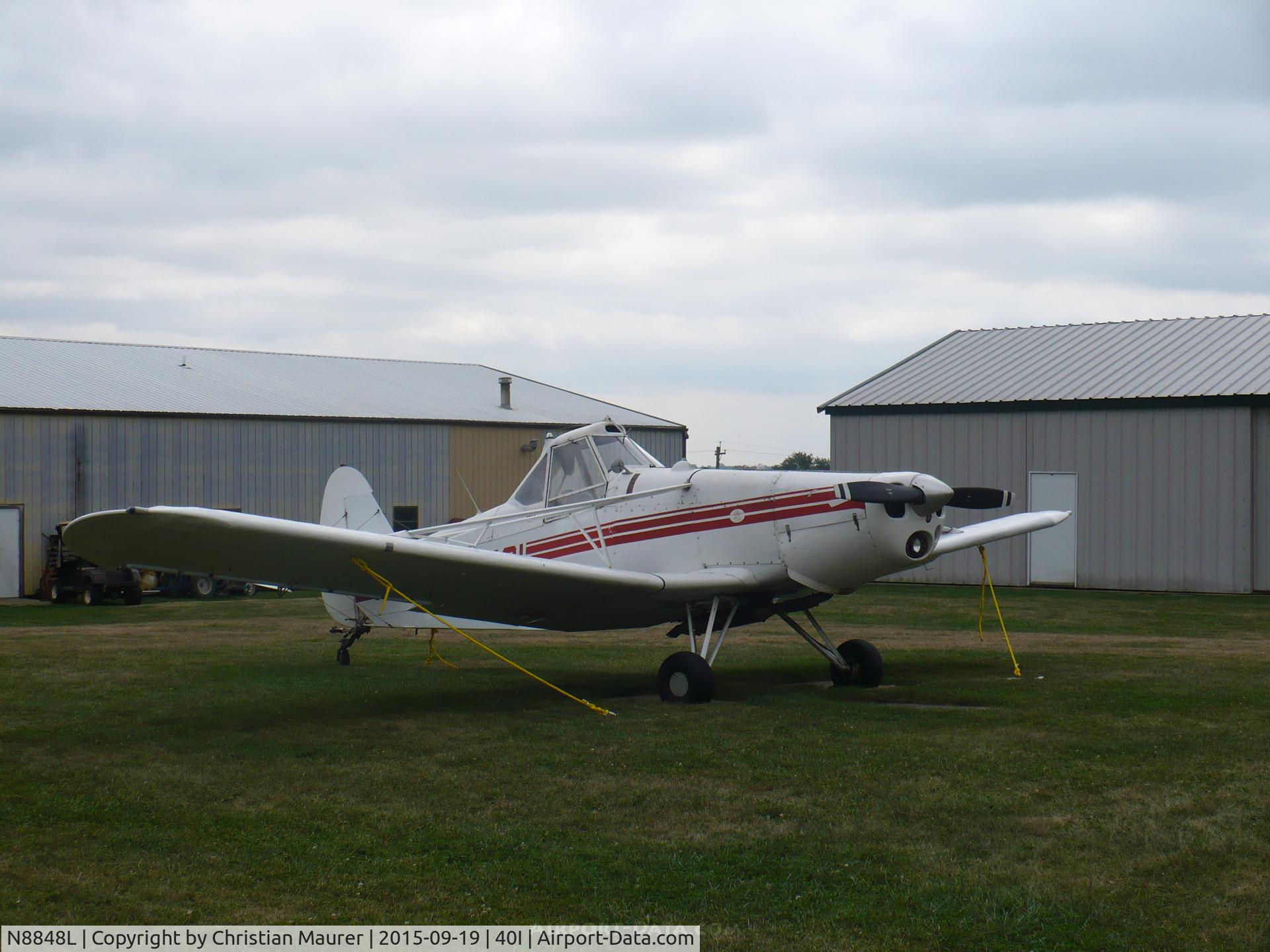 N8848L, 1971 Piper PA-25-235 C/N 25-5359, Caesar Creek Soaring Pawnee 235 Parked Outside