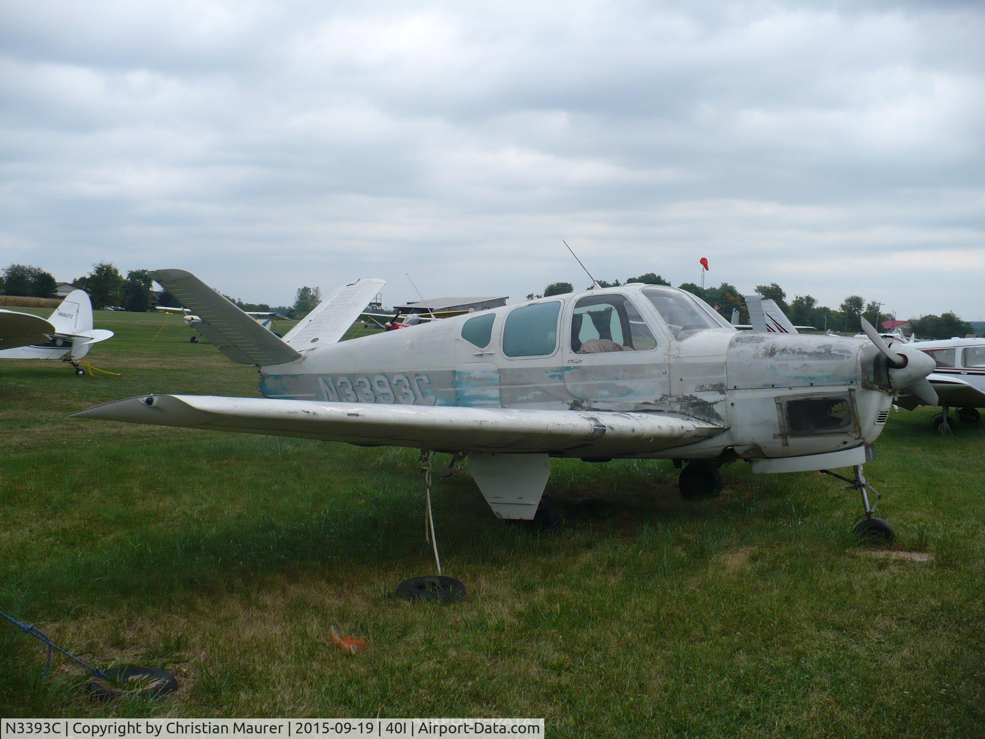 N3393C, 1955 Beech F35 Bonanza C/N D-4060, Beech F35 Sitting Outside