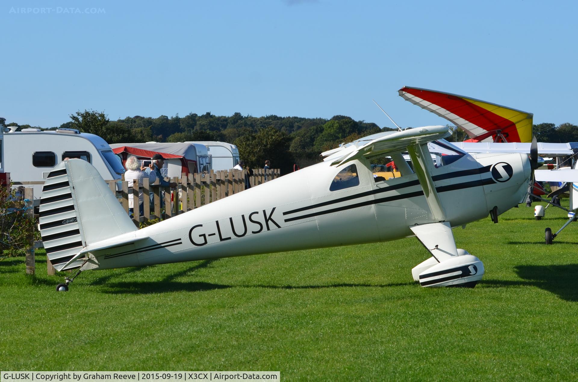 G-LUSK, 1947 Luscombe 8F Silvaire C/N 3795, Parked at Northrepps.