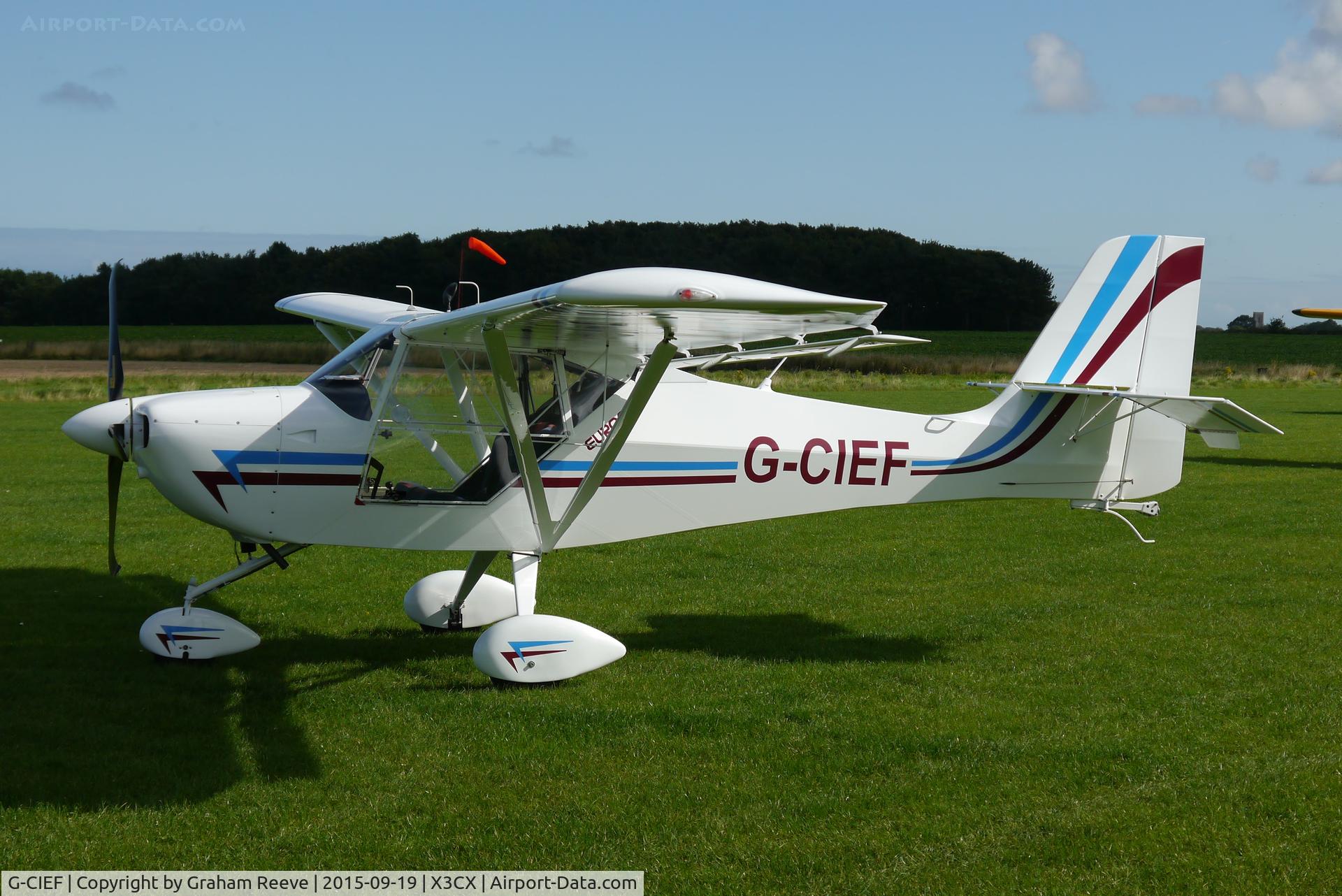 G-CIEF, 2014 Aeropro Eurofox 912(S) C/N LAA 376-15218, Parked at Northrepps.