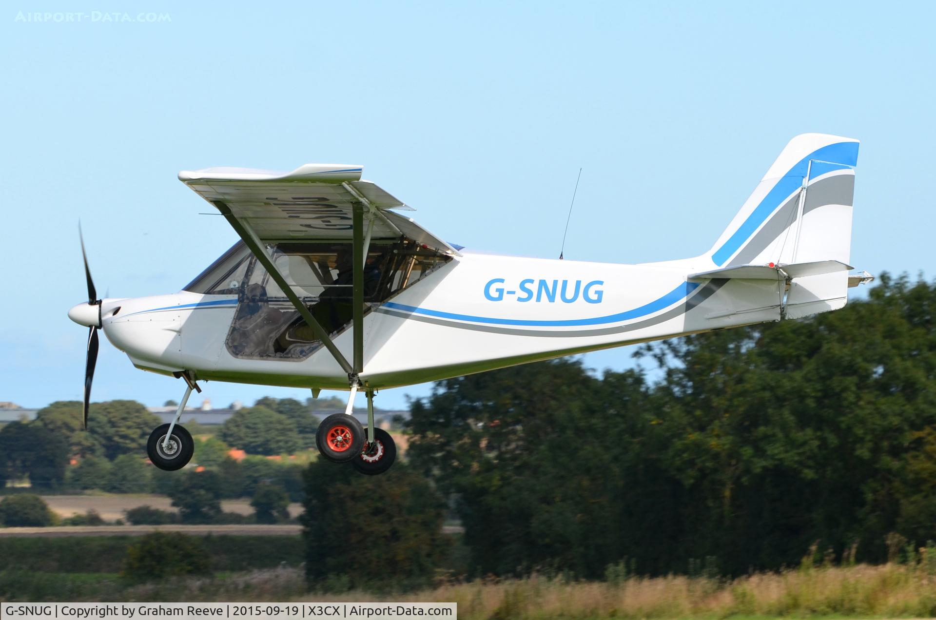 G-SNUG, 2015 Best Off Skyranger Nynja 912S(1) C/N BMAA/HB/662, About to land from Northrepps.