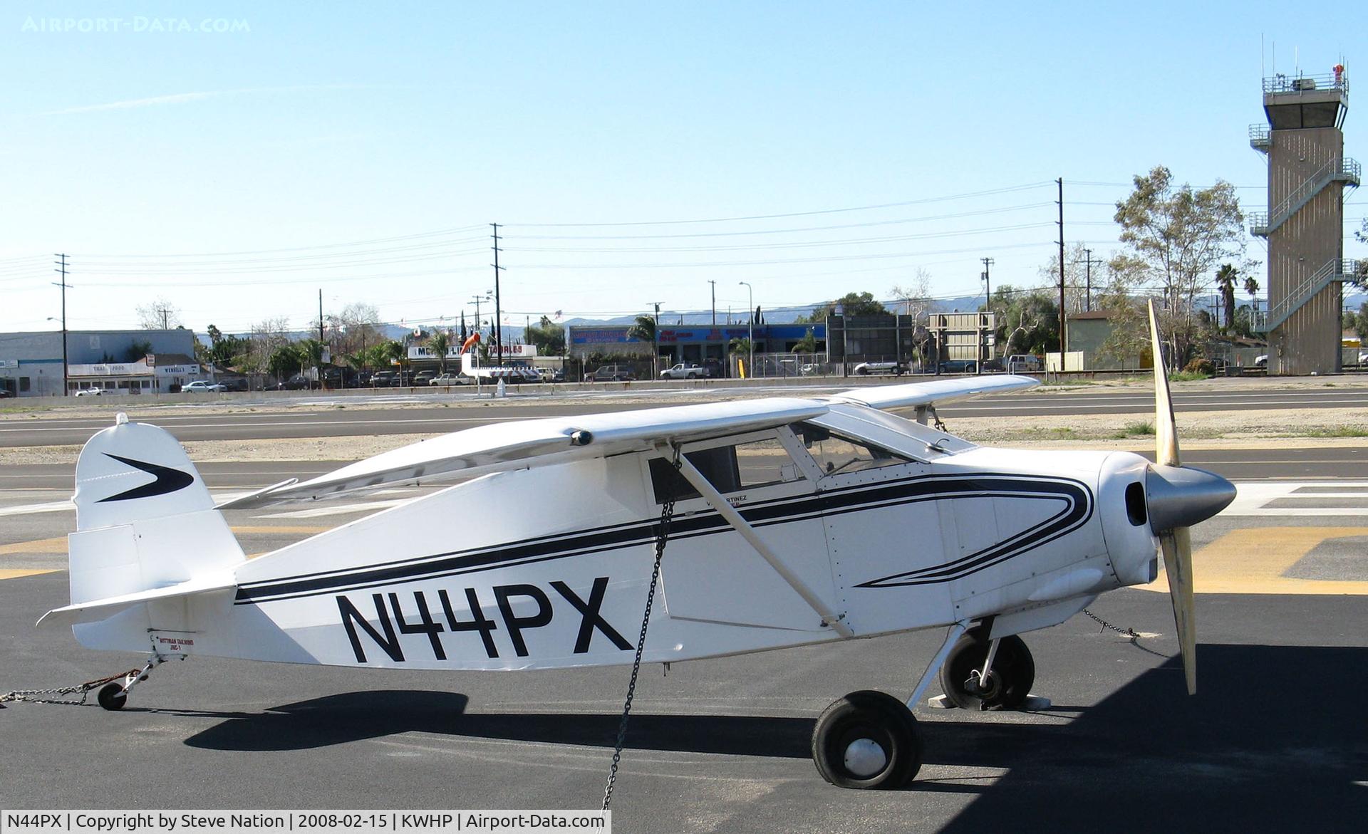 N44PX, 1961 Wittman Tailwind C/N JNC-1, Locally-based 1962 Wittman Tailwind homebuilt @ Whiteman Airport, Pacoima, CA