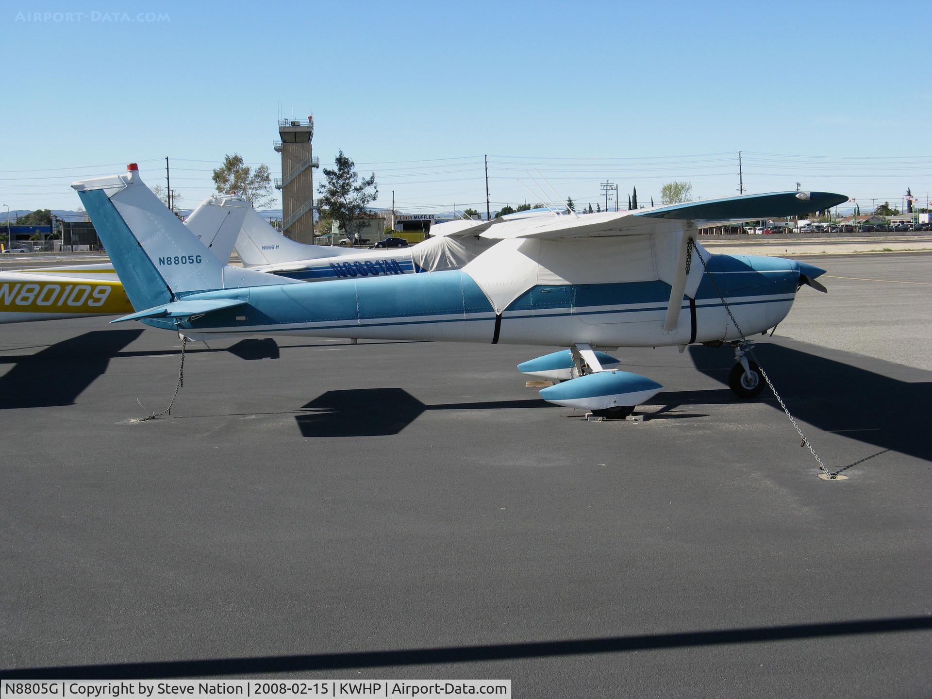 N8805G, 1966 Cessna 150F C/N 15062905, Locally-based 1966 Cessna 150F with ecockpit cover @ Whiteman Airport, Pacoima, CA