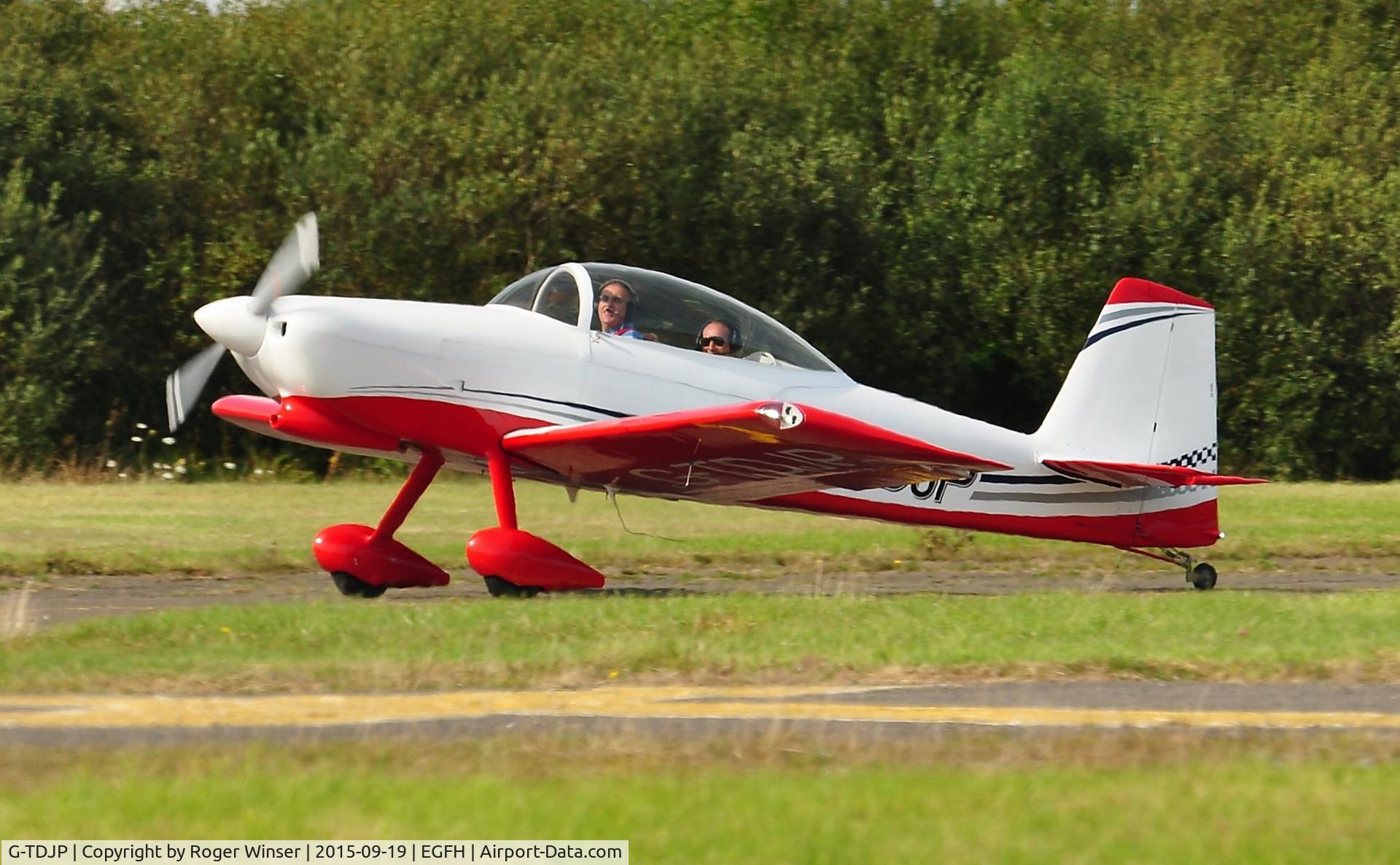 G-TDJP, 2013 Vans RV-8 C/N LAA 303-15056, Visiting RV-8 arriving at the airport.