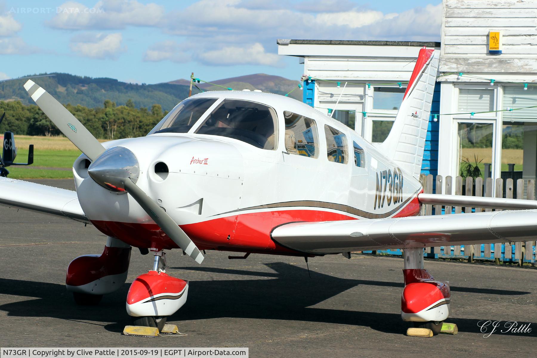 N73GR, 2004 Piper PA-28-181 Archer III C/N 2843586, Parked up at Perth EGPT