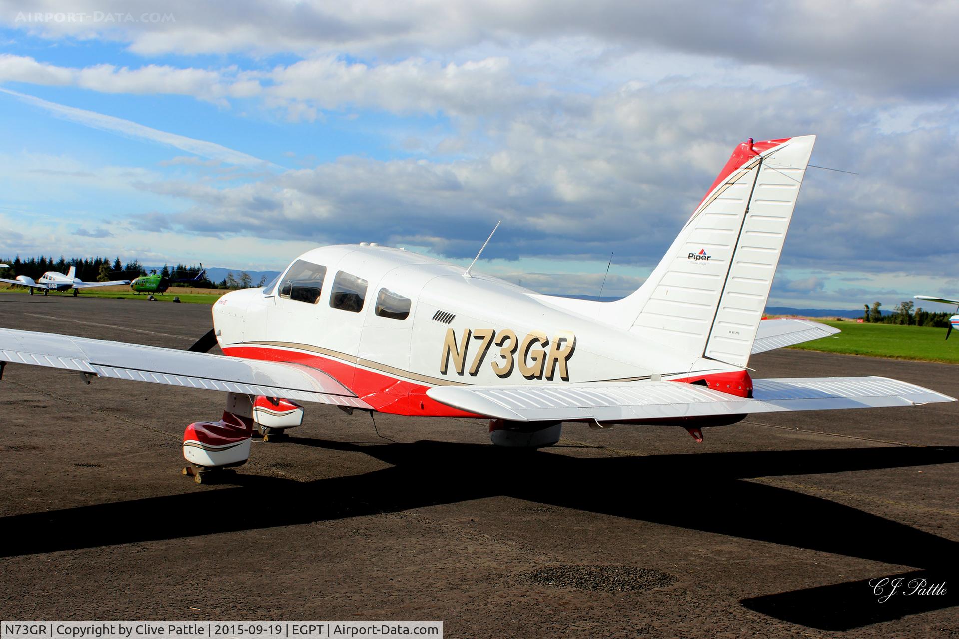 N73GR, 2004 Piper PA-28-181 Archer III C/N 2843586, Parked up on the main apron at Perth EGPT