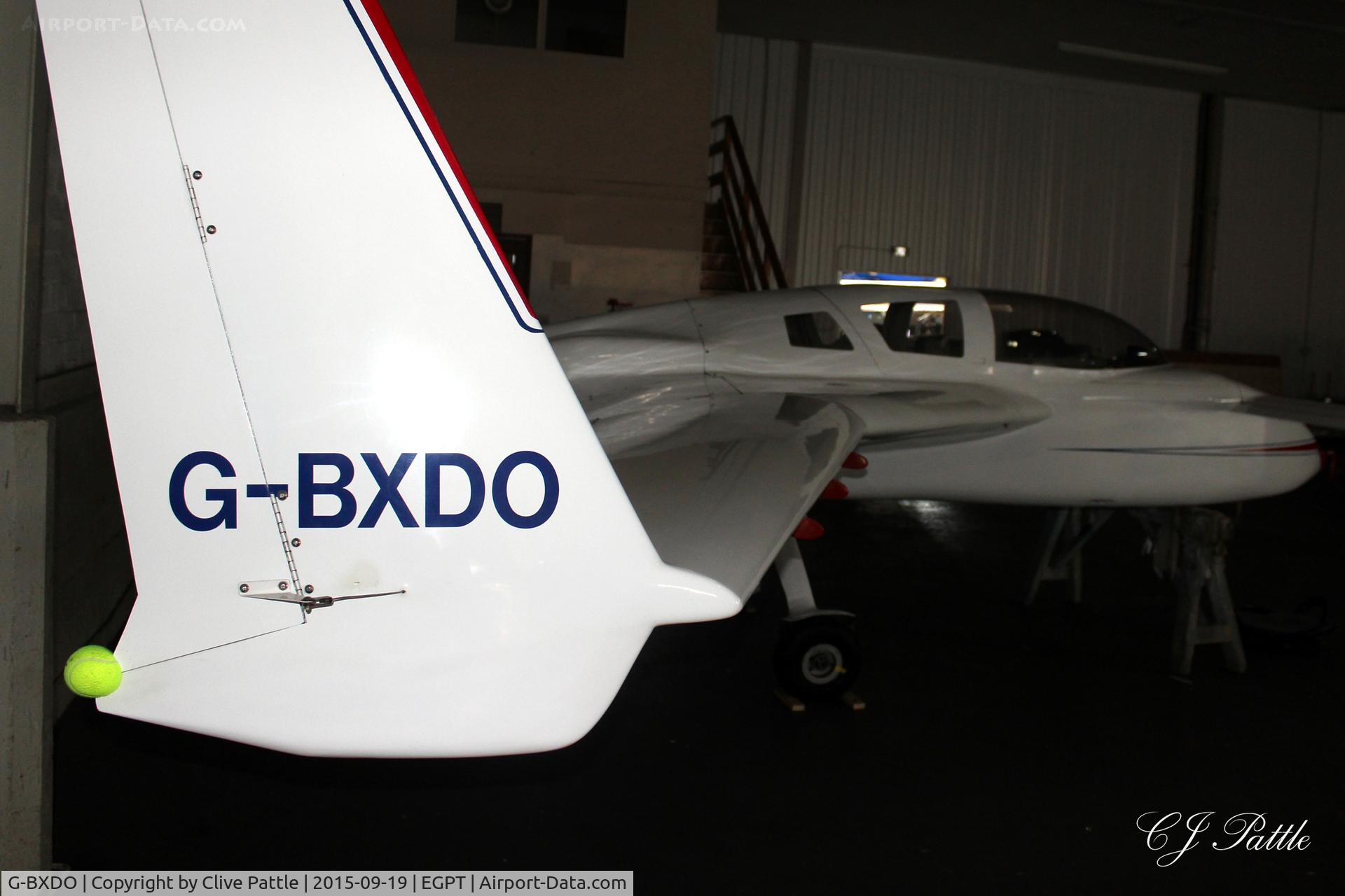 G-BXDO, 1998 Co-Z Cozy Mark III C/N PFA 159-12032, Very cosy hangared at Perth EGPT