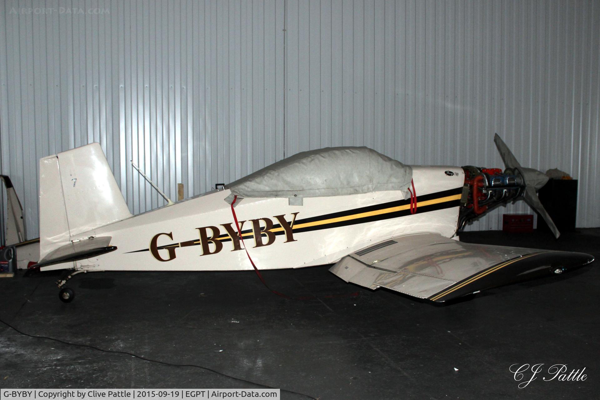 G-BYBY, 1970 Thorp T-18C Tiger C/N 492, Hangared at Perth EGPT