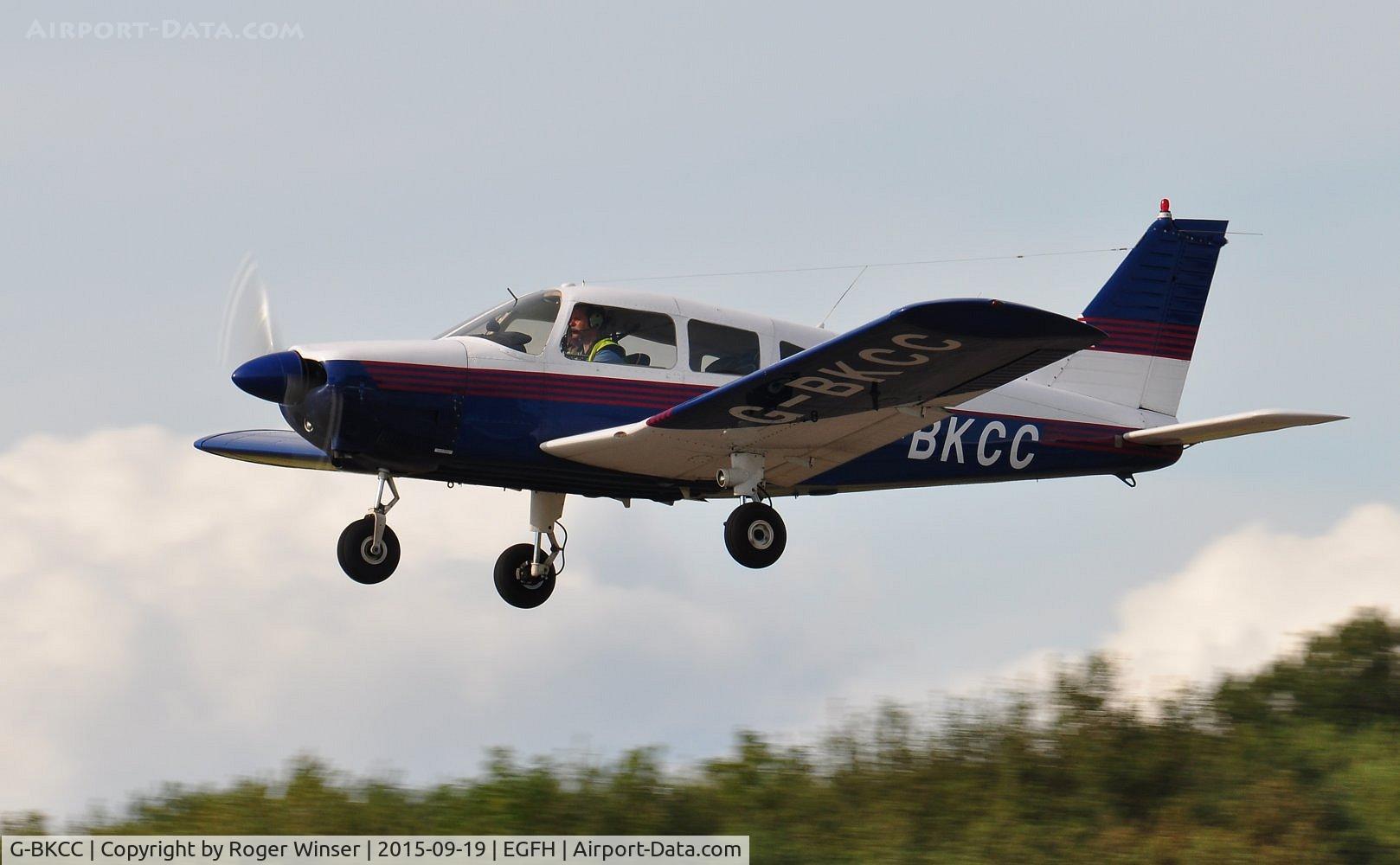 G-BKCC, 1974 Piper PA-28-180 Cherokee Archer C/N 28-7405099, Visiting Cherokee Archer departing Runway 22.