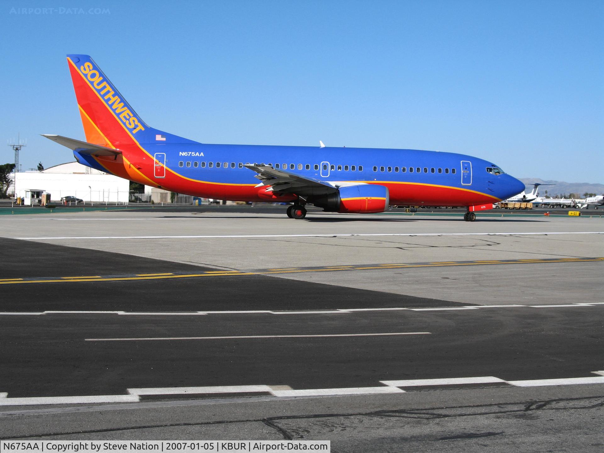 N675AA, 1985 Boeing 737-3A4 C/N 23253, Southwest 1985 Boeing 737-34A in new colors @ Bob Hope International Airport, Burbank, CA