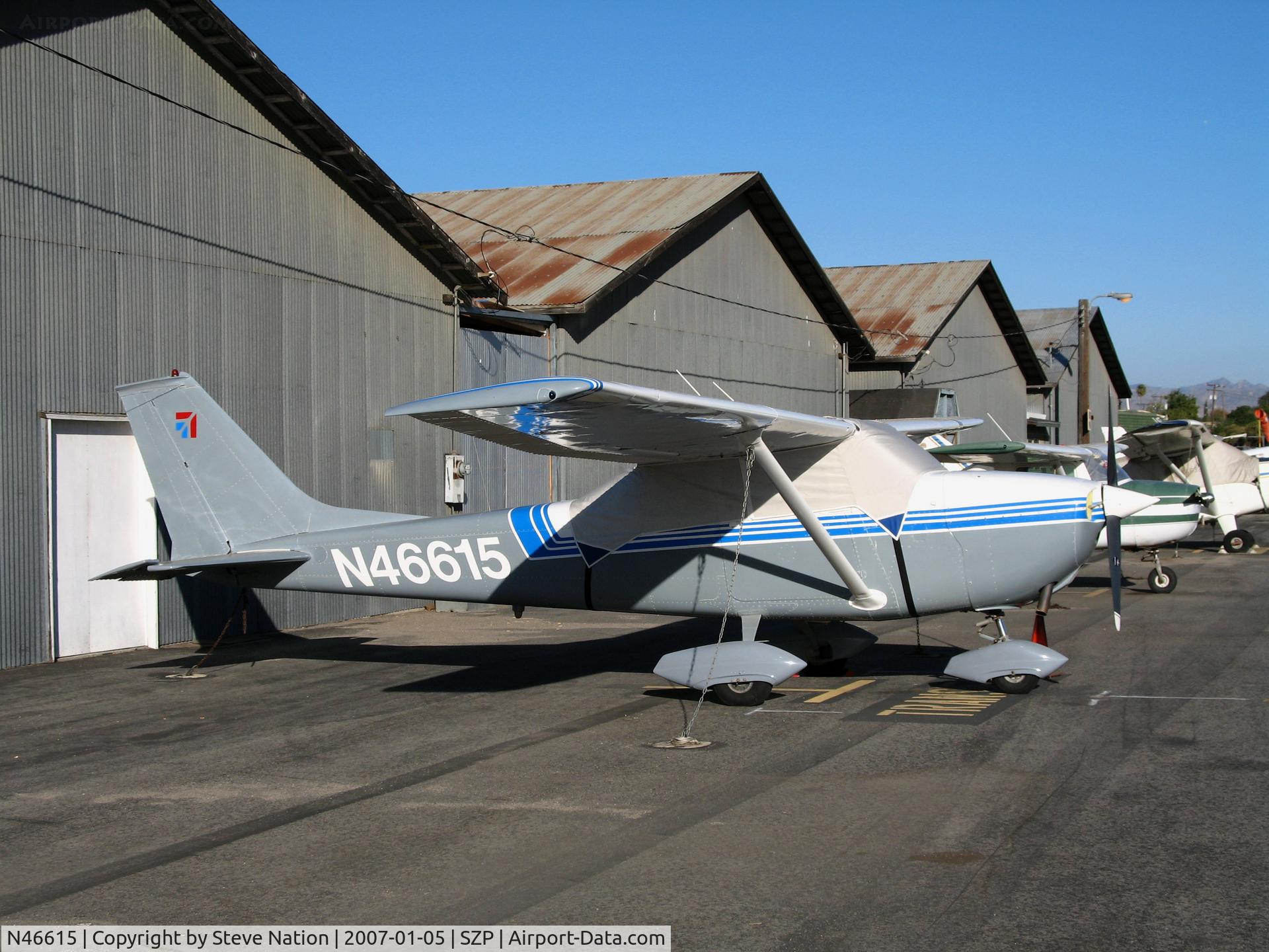 N46615, 1968 Cessna 172K Skyhawk C/N 17257385, Locally-Based 1968 Cessna 172K with cockpit cover @ Santa Paula Airport, CA