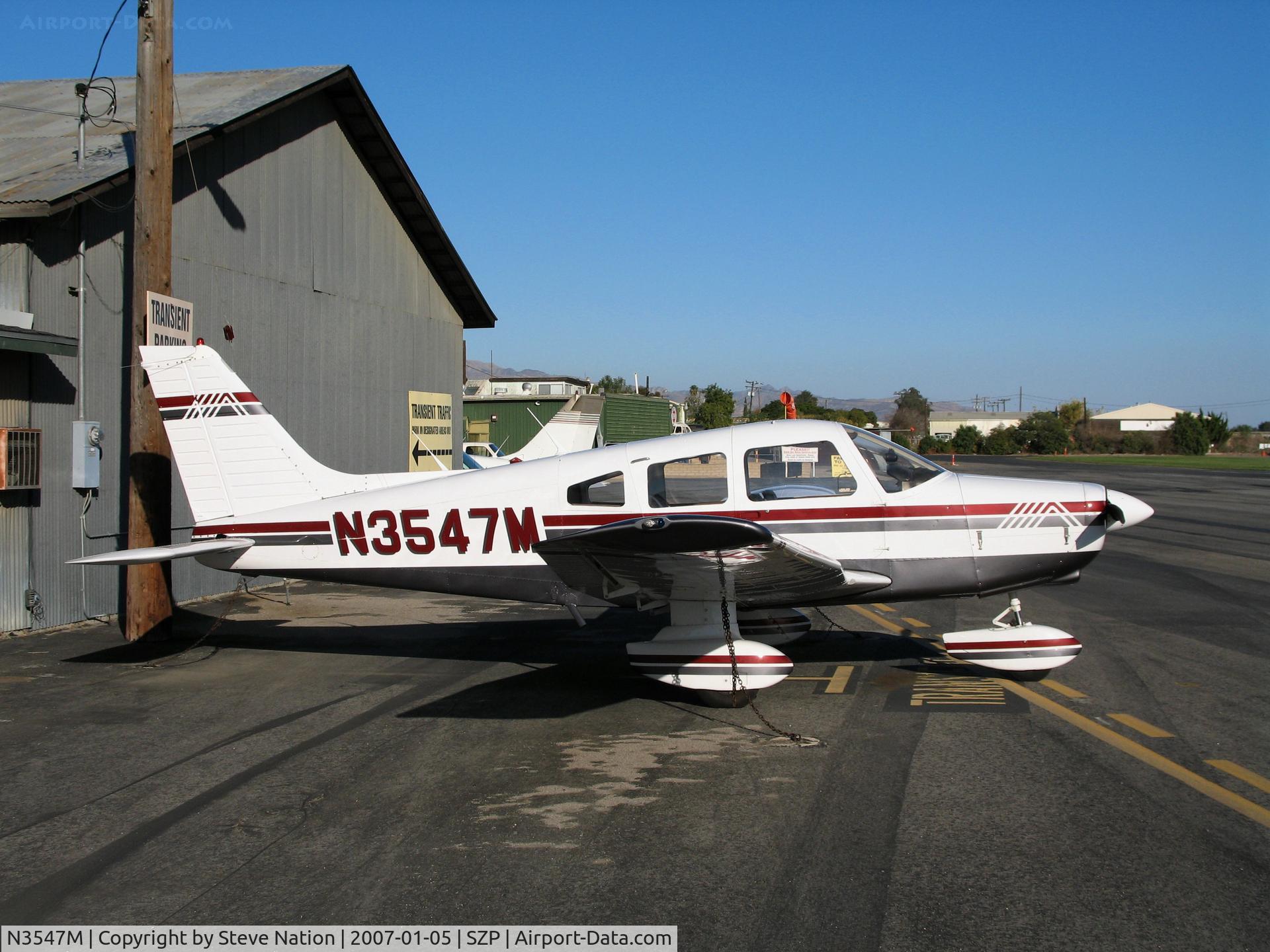 N3547M, 1978 Piper PA-28-161 Warrior II C/N 28-7816354, Locally-Based 1978 Piper PA-28-161 @ Santa Paula Airport, CA