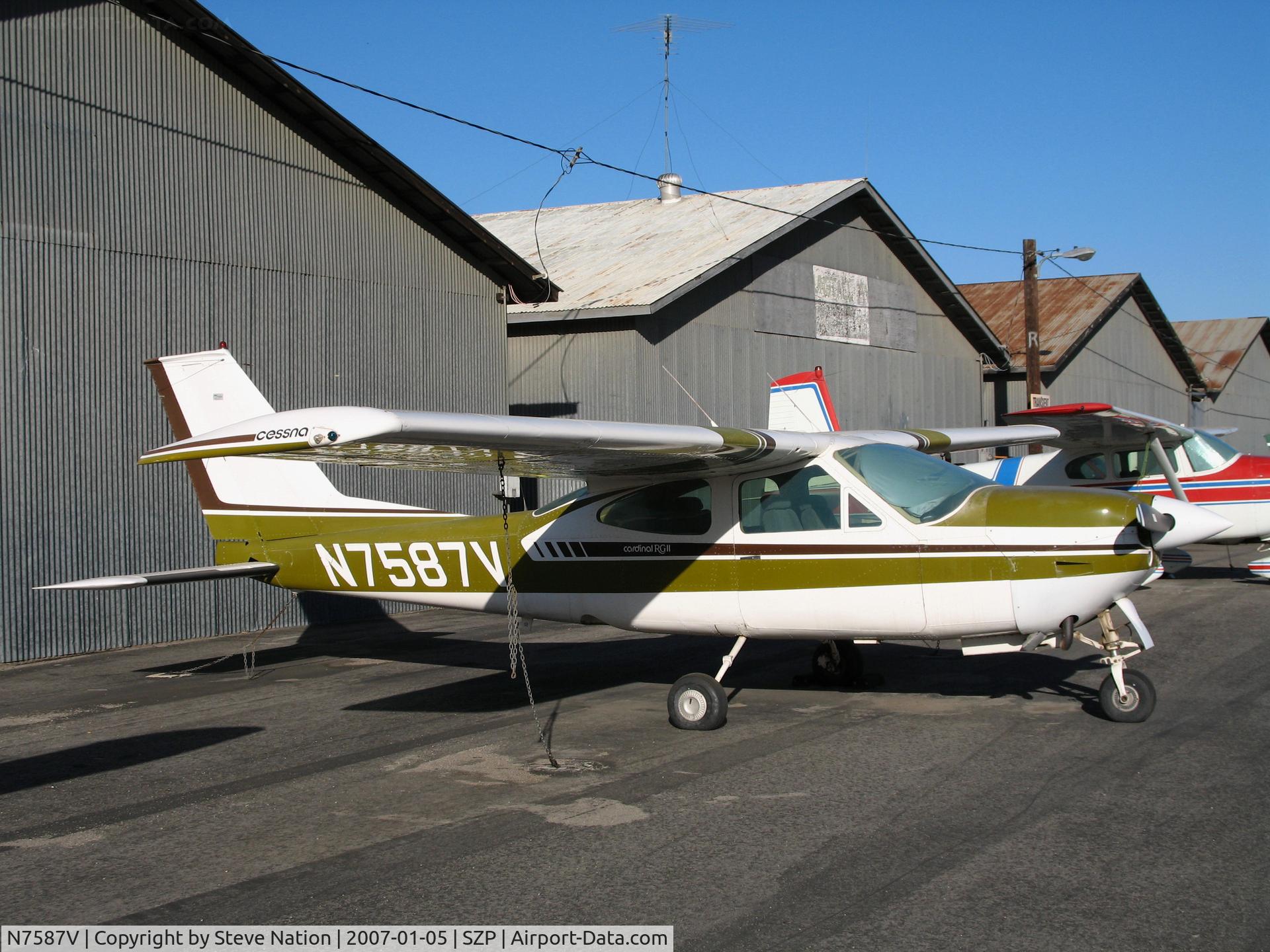 N7587V, 1976 Cessna 177RG Cardinal C/N 177RG0878, Locally-Based 1976 Cessna 177RG Cardinal @ Santa Paula Airport, CA (since relocated to Texas)