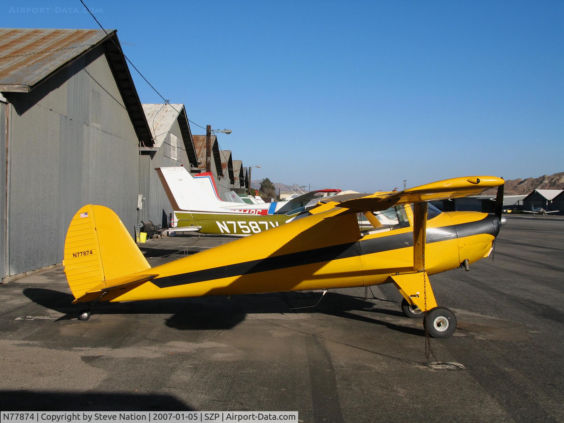 N77874, 1946 Luscombe 8A C/N 3601, Locally-Based 1946 Luscombe 8A @ Santa Paula Airport, CA