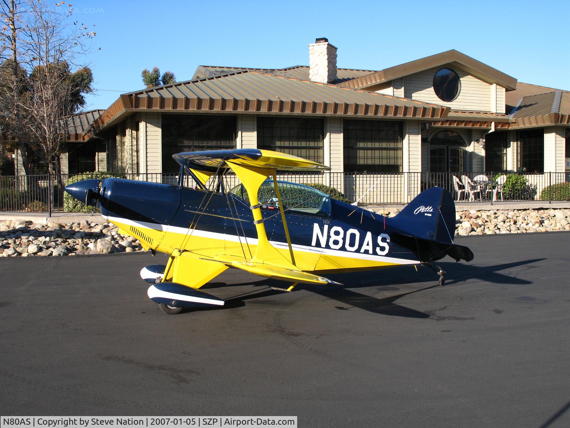 N80AS, 1992 Pitts S-2B Special C/N 5244, Locally-Based 1992 Pitts S-2B@ Santa Paula Airport, CA