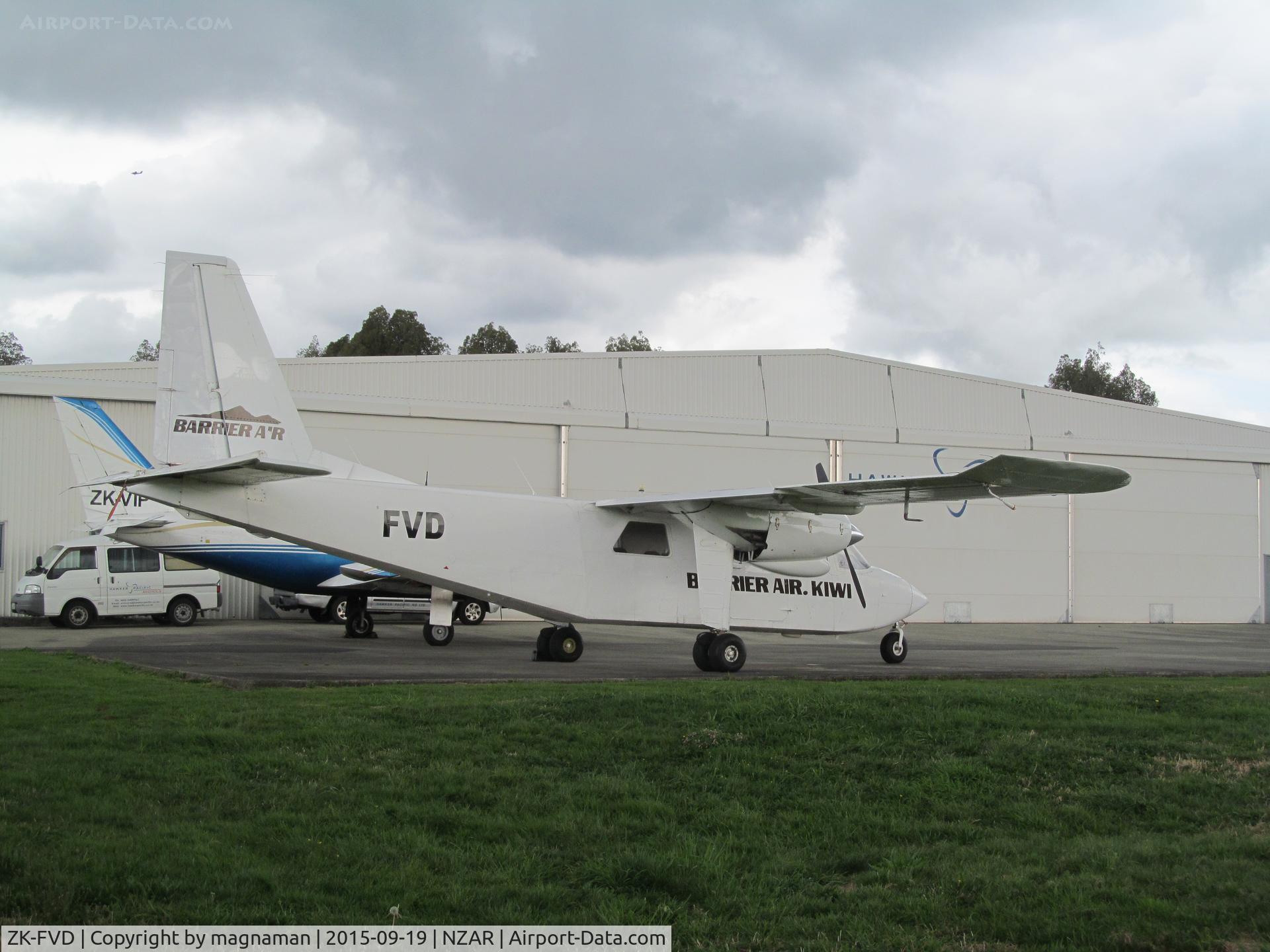 ZK-FVD, 1973 Britten-Norman BN-2A-26 Islander C/N 316, new barrier air titles