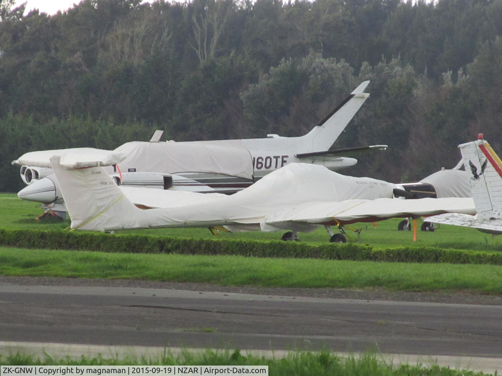 ZK-GNW, Grob G-109 C/N 6148, under cover at ardmore