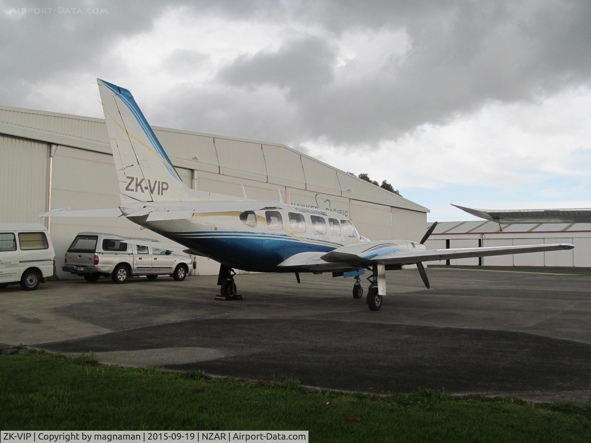 ZK-VIP, Piper PA-31-350 Chieftain C/N 31-7405482, back again at ardmore