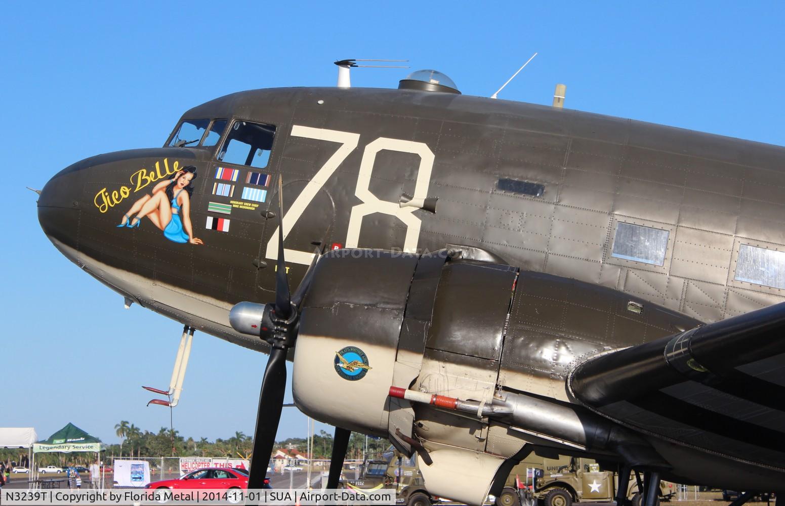 N3239T, 1943 Douglas DC3C-S1C3G (C-47A-65-DL) C/N 19054, Tico Belle