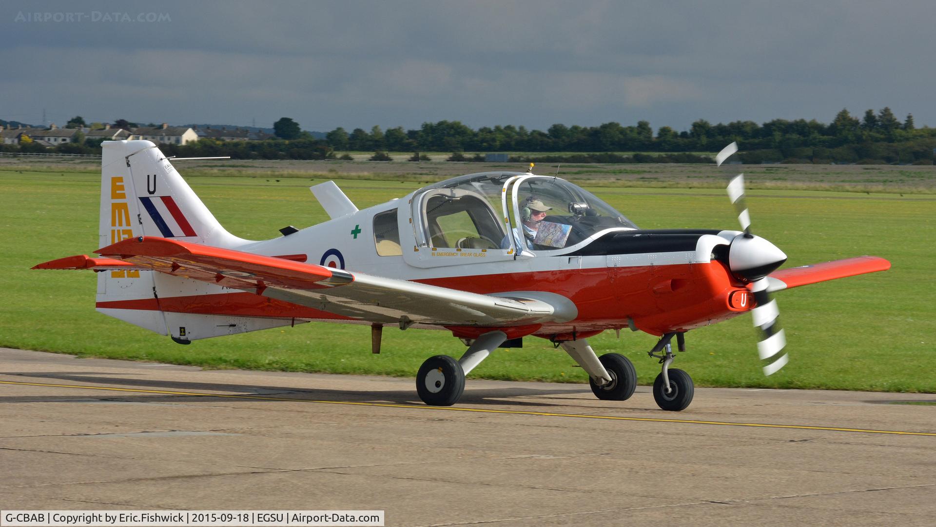 G-CBAB, 1973 Scottish Aviation Bulldog T.1 C/N BH.120/235, 3. G-CBAB preparing to depart