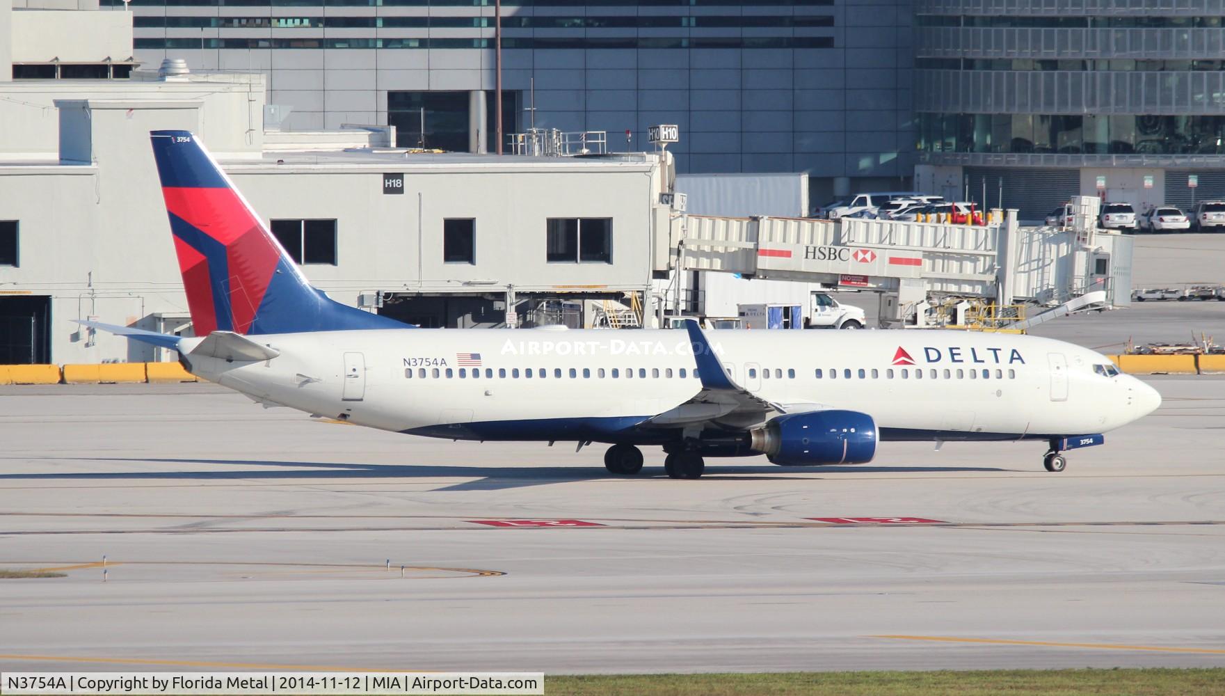 N3754A, 2001 Boeing 737-832 C/N 29626, Delta