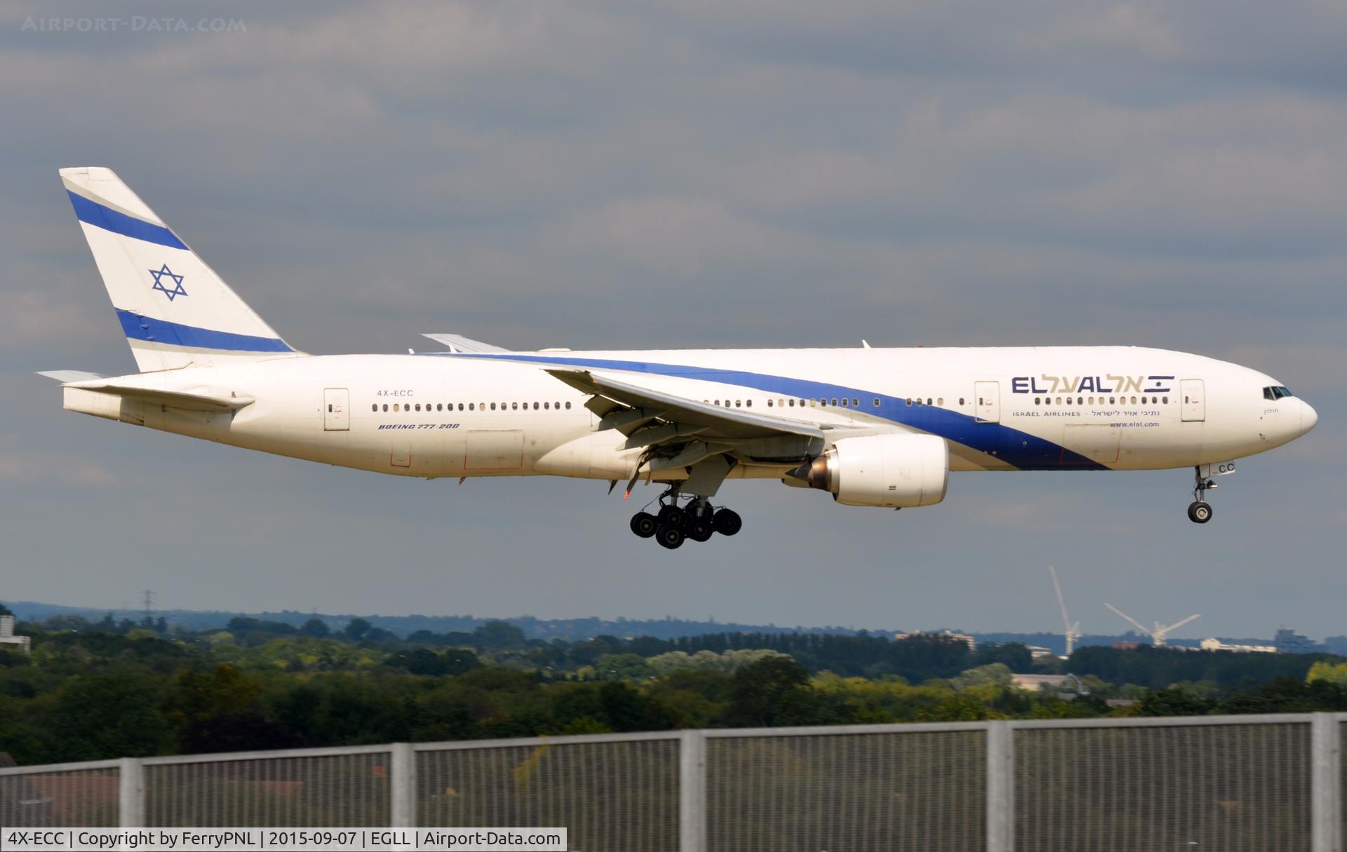 4X-ECC, 2001 Boeing 777-258/ER C/N 30833, ELAL B772 on finals