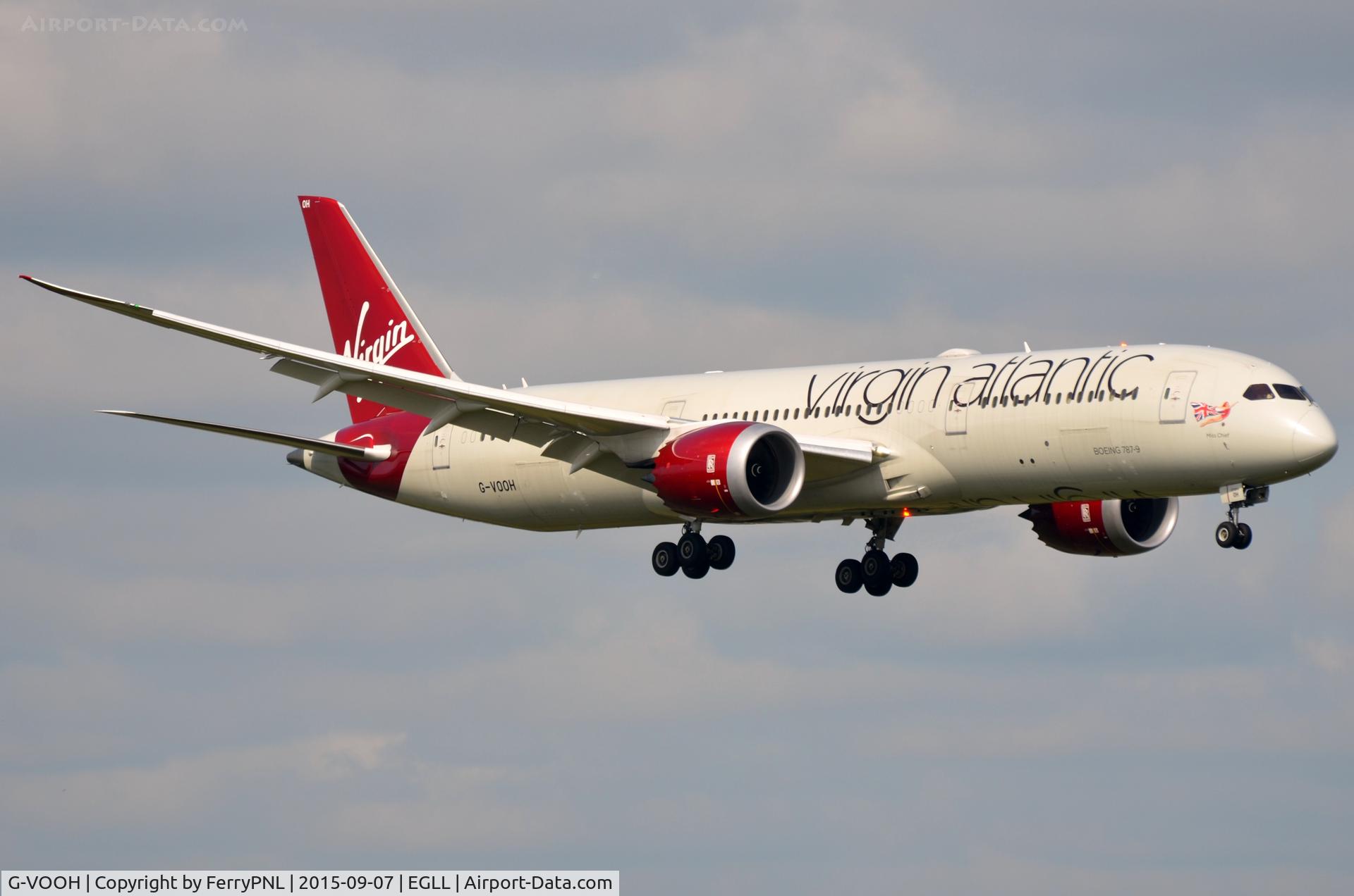 G-VOOH, 2015 Boeing 787-9 Dreamliner Dreamliner C/N 37968, Virgin B789 landing in London