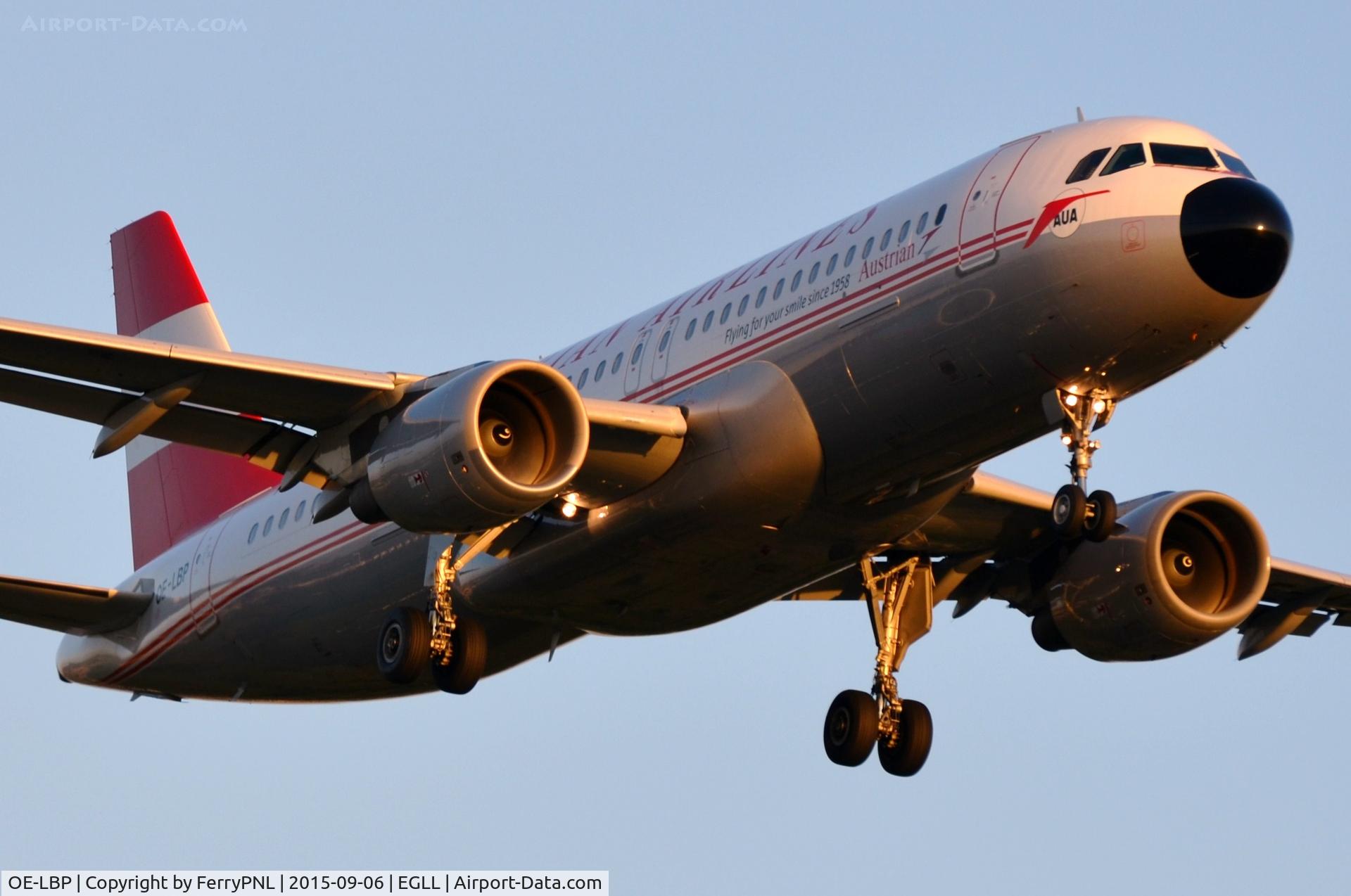 OE-LBP, 1998 Airbus A320-214 C/N 797, Austrian A320 in classic look.