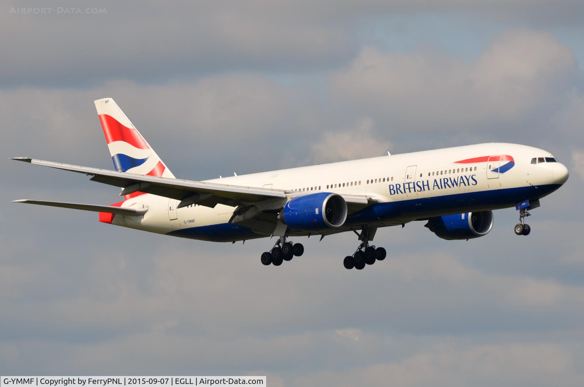 G-YMMF, 2000 Boeing 777-236 C/N 30307, BA 772 landing